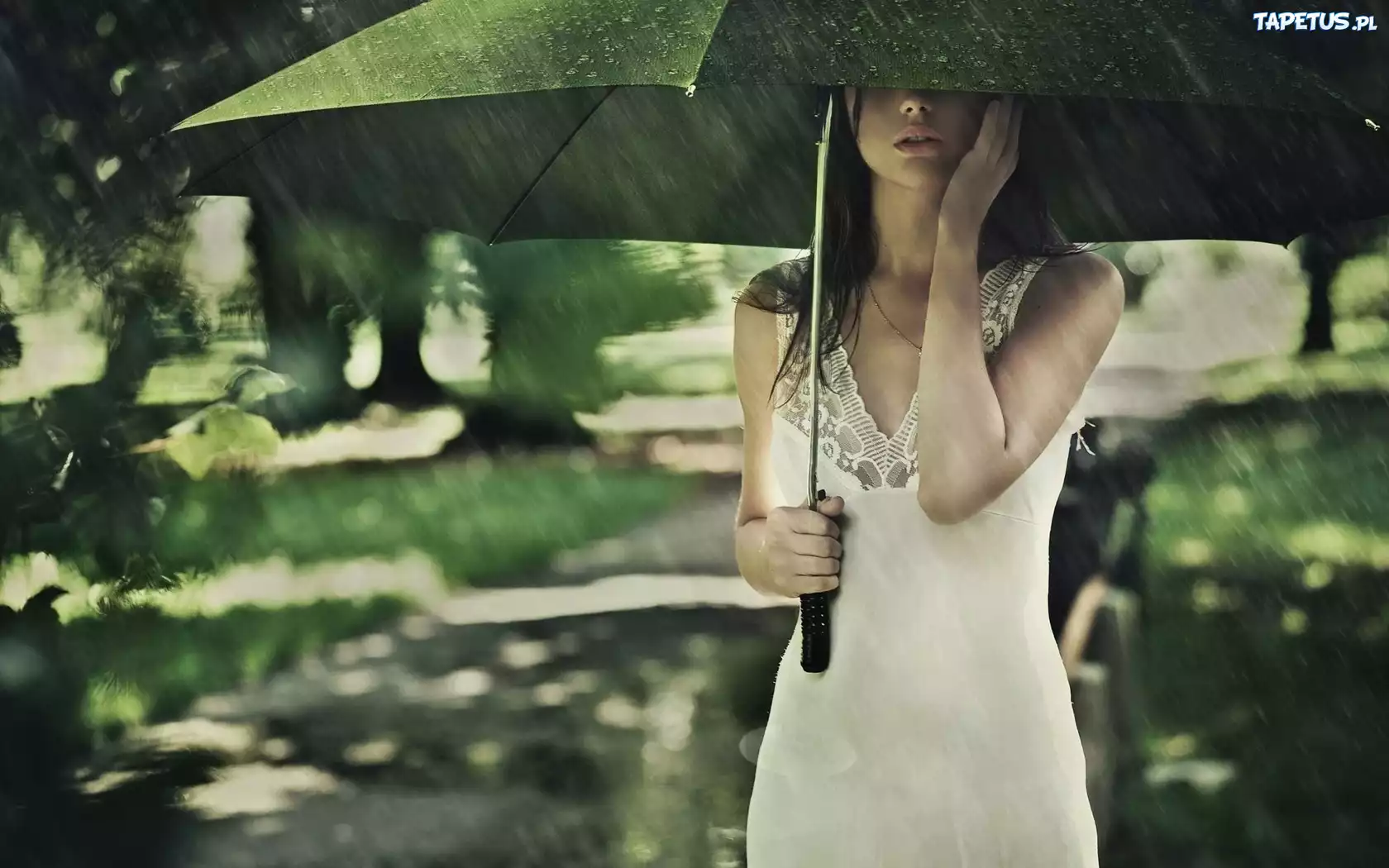 Parasol, Dziewczyna, Deszcz
