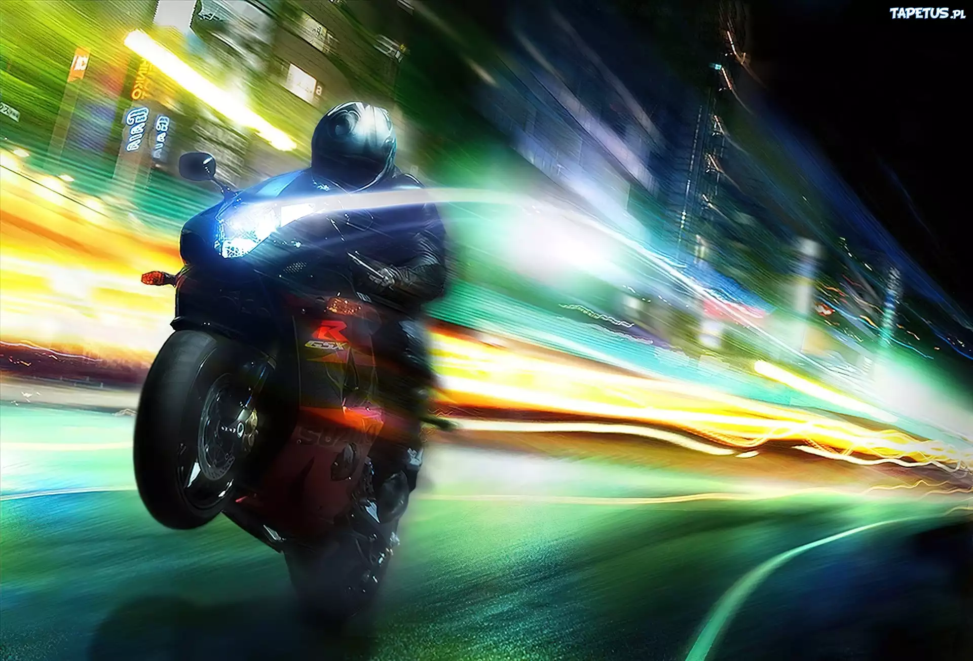 Światło, Koło, Motocyklista