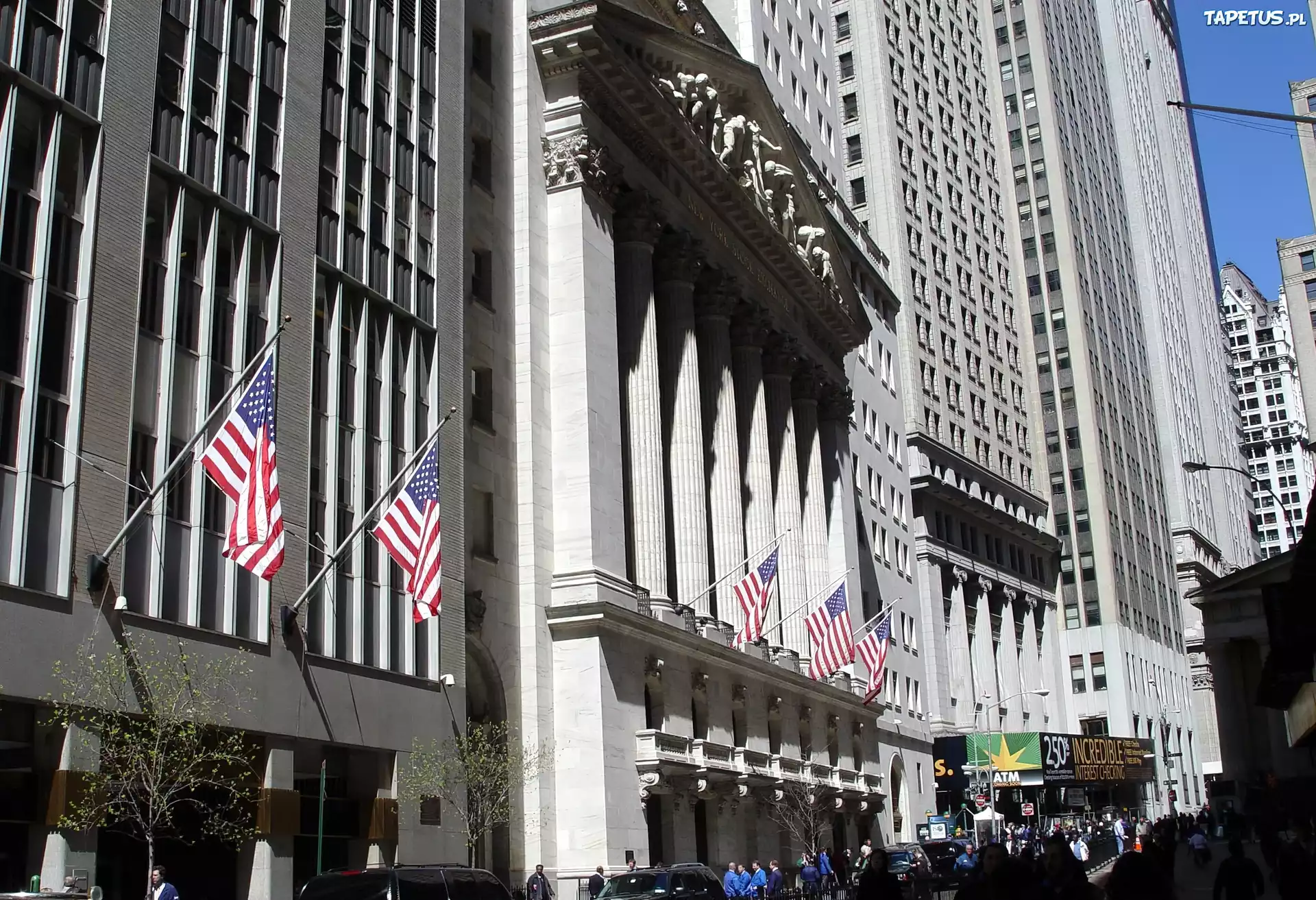 Wall Street, Budynek, Nowy Jork, Dzielnica, Manhattan