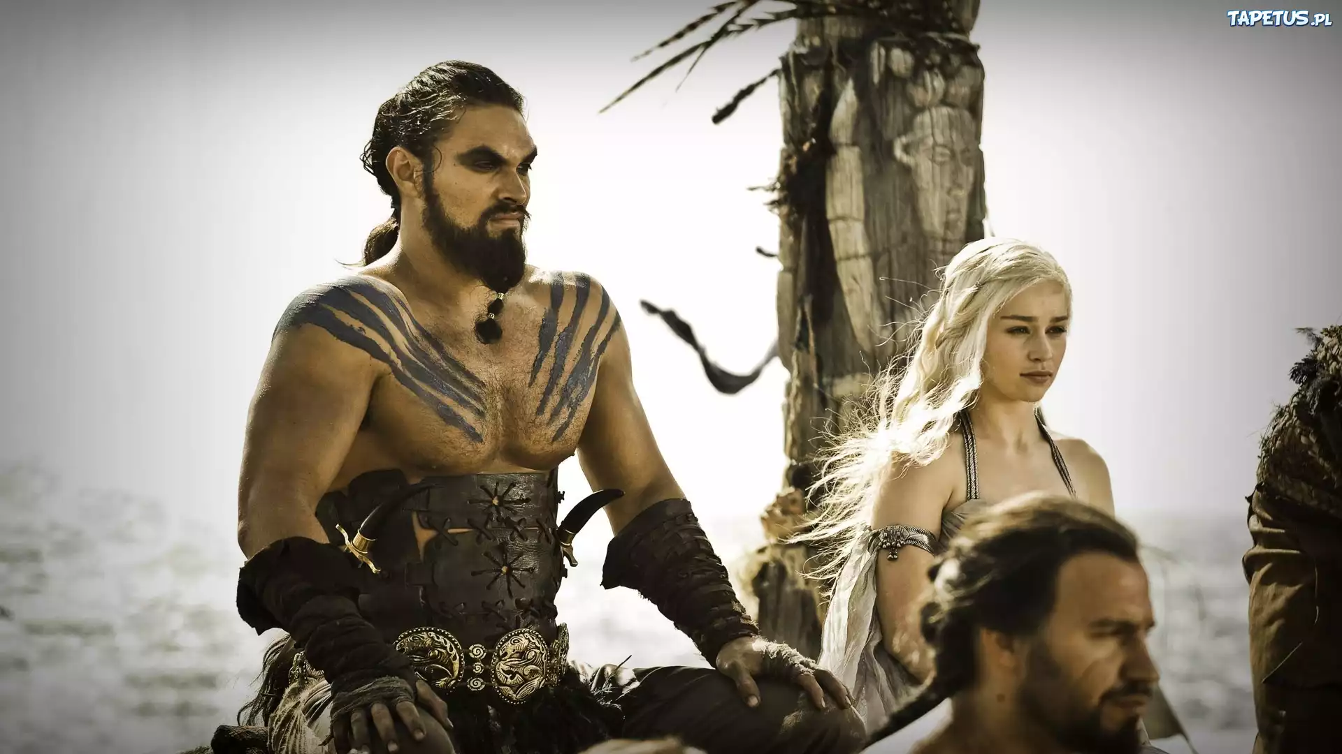 Gra O Tron, Daenerys, Khal Drogo, Emilia Clarke, Jason Mamoa