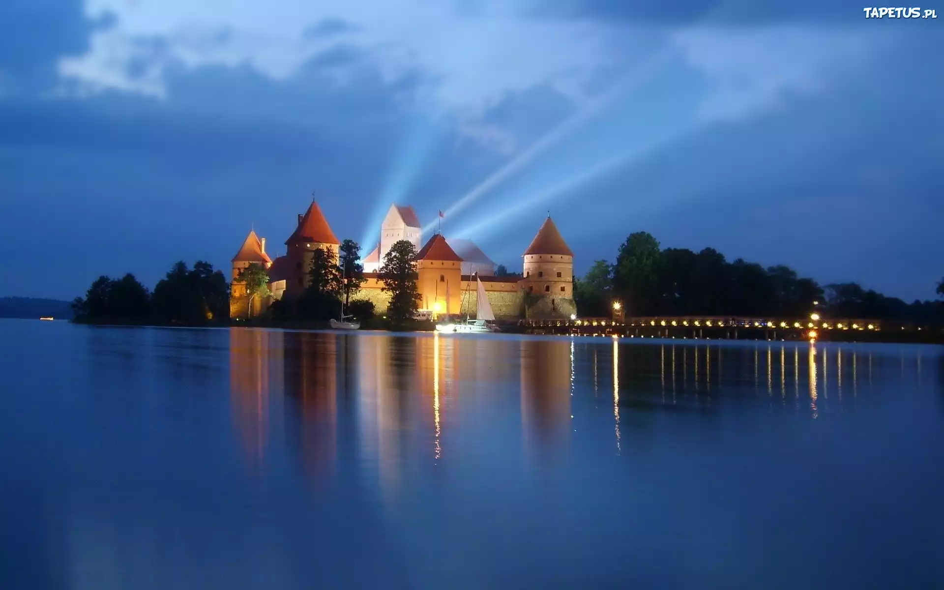 Zamek, Jezioro, Wyspa, Troki, Litwa