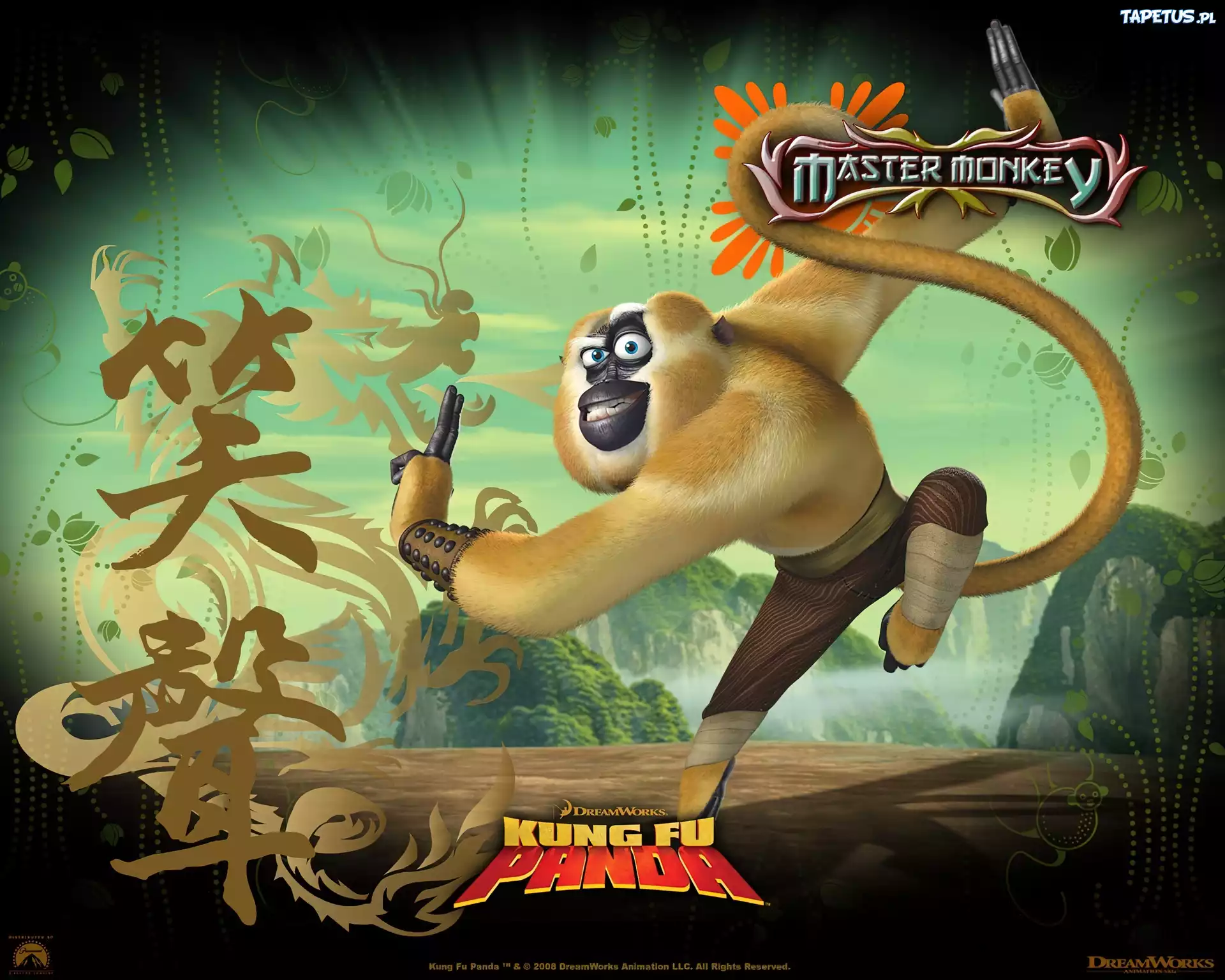 Kung Fu Panda, Mistrz Małpa, ogon