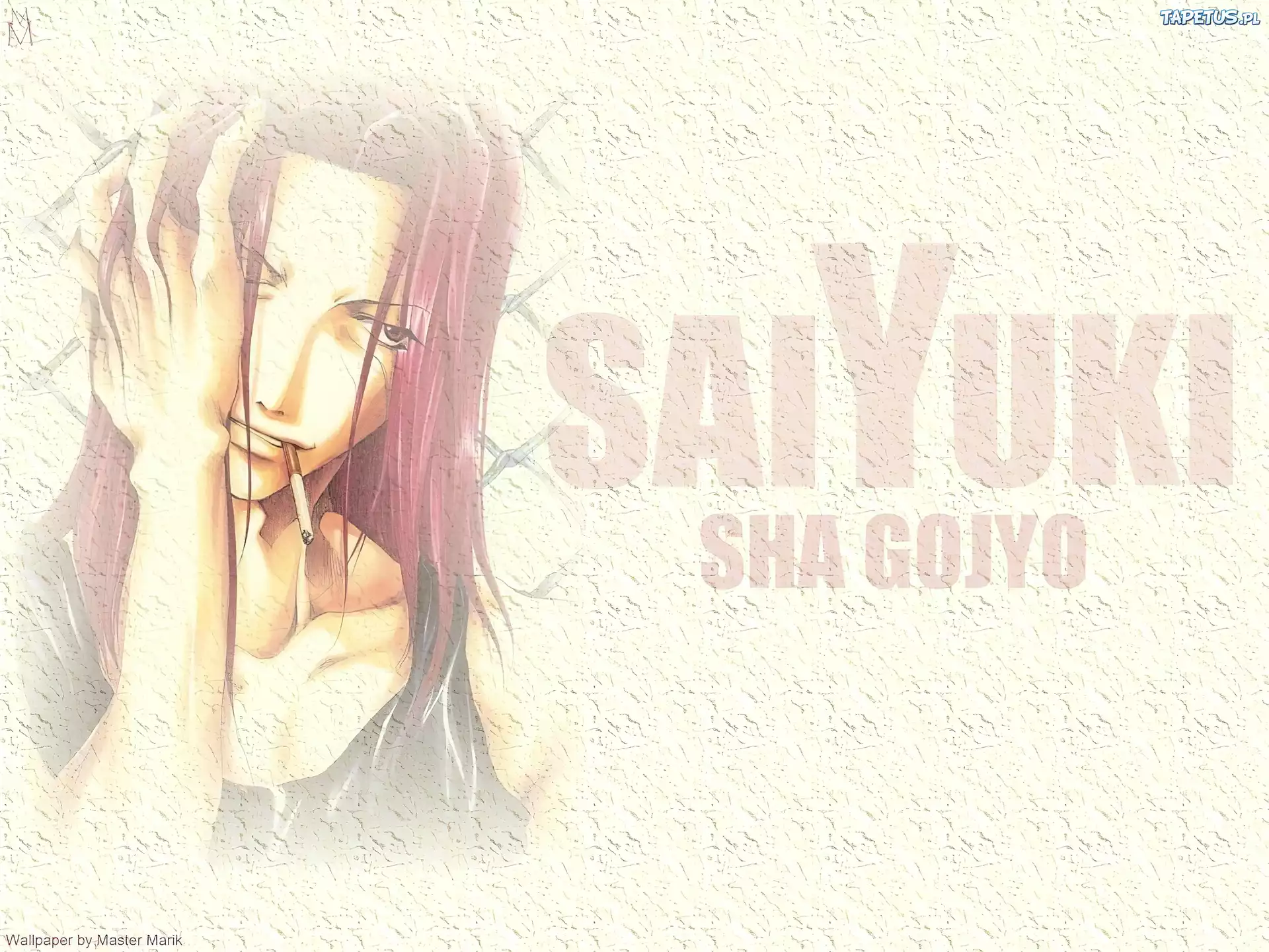 Saiyuki, sha, gojyo, papieros