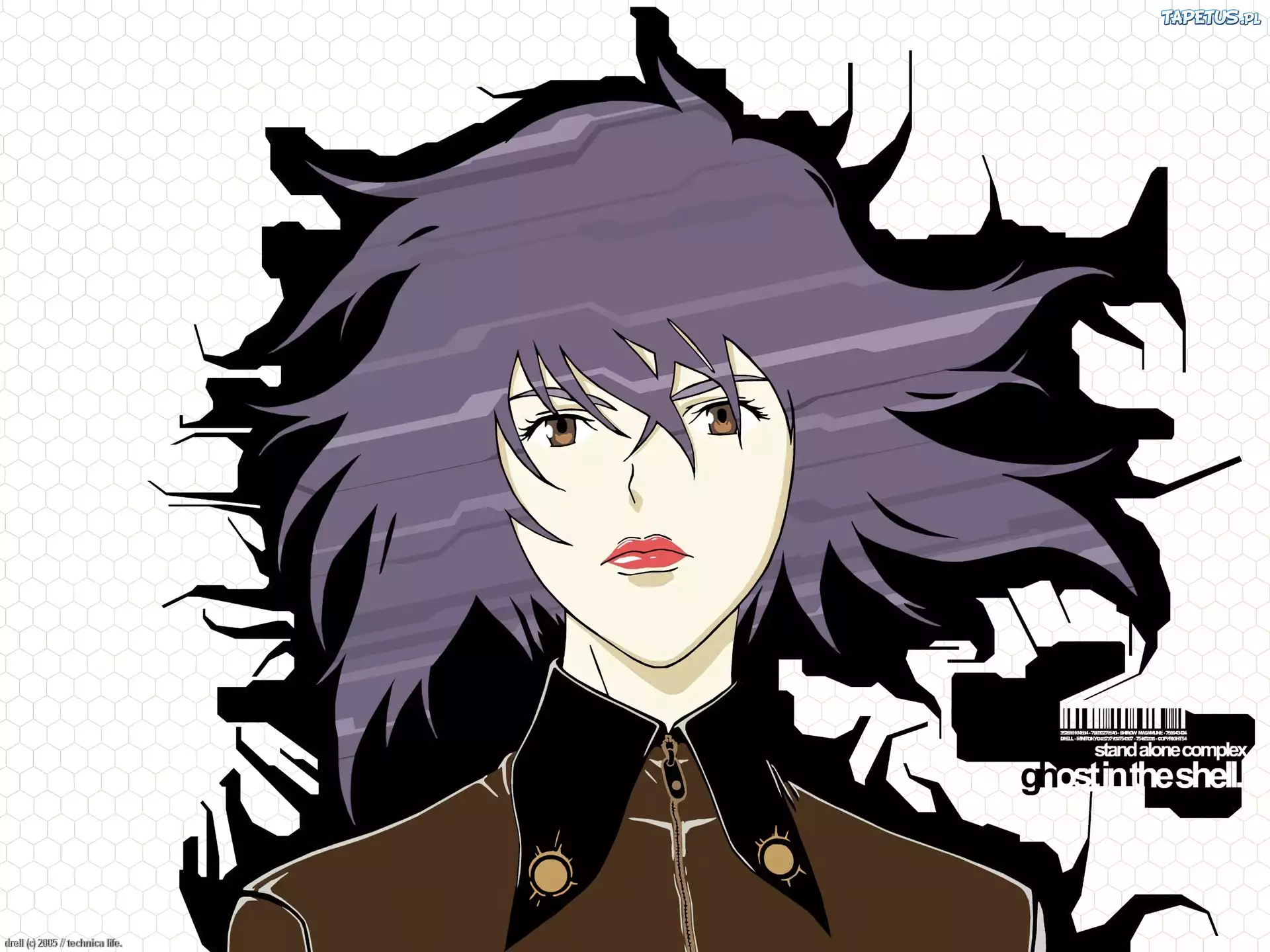 Ghost In The Shell, kobieta, oczy, grzywka