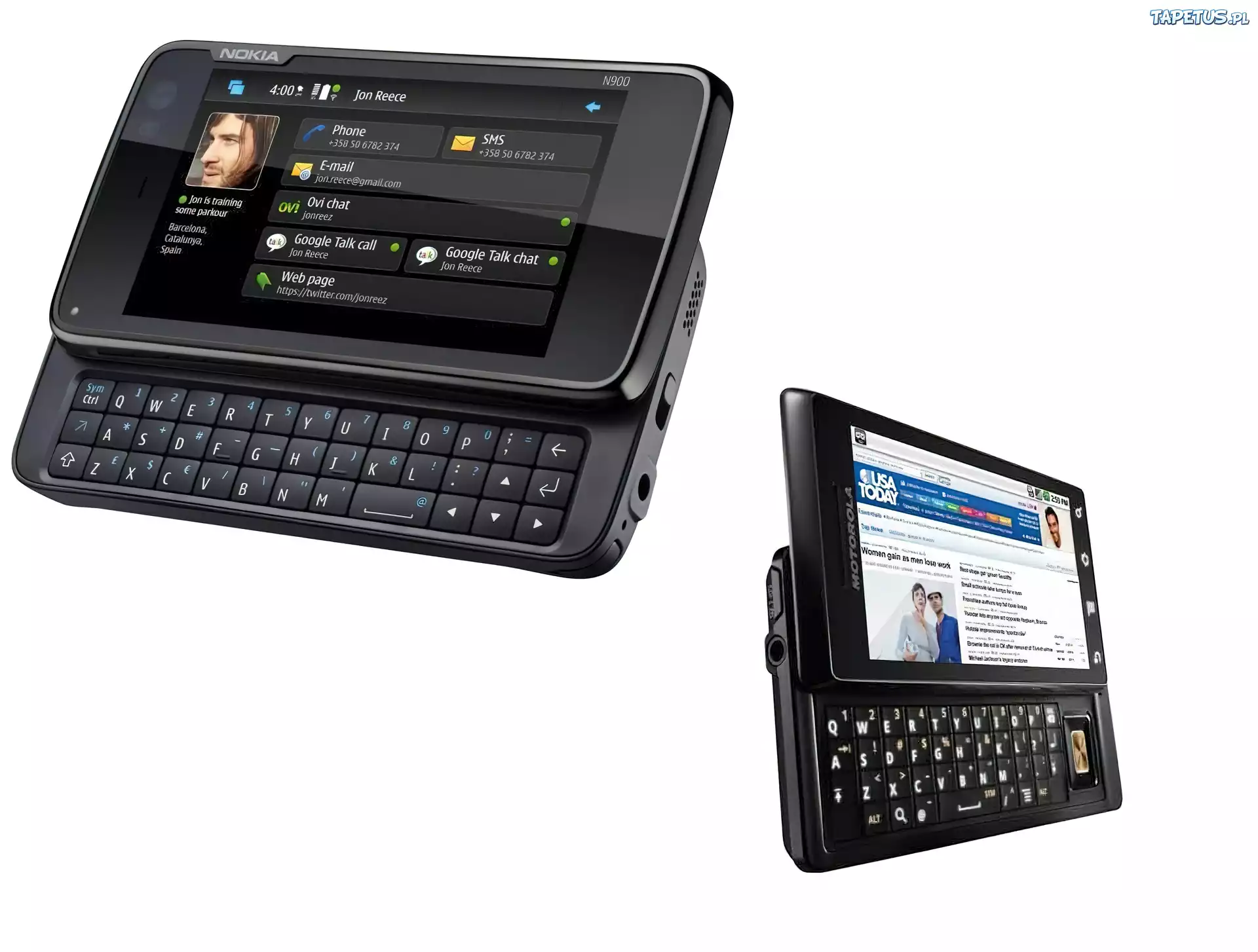 Nokia N900, Wyświetlacz, Czarny, Profil