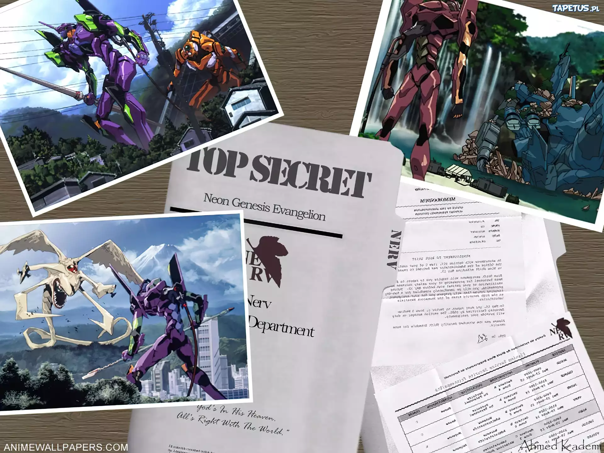 Neon Genesis Evangelion, secret, zdjęcia