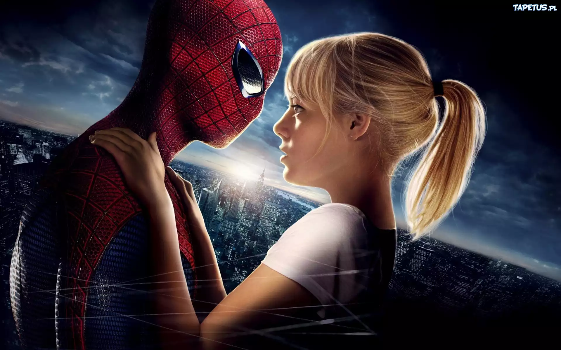 Spidermen, Kobieta, Miasto, Noc