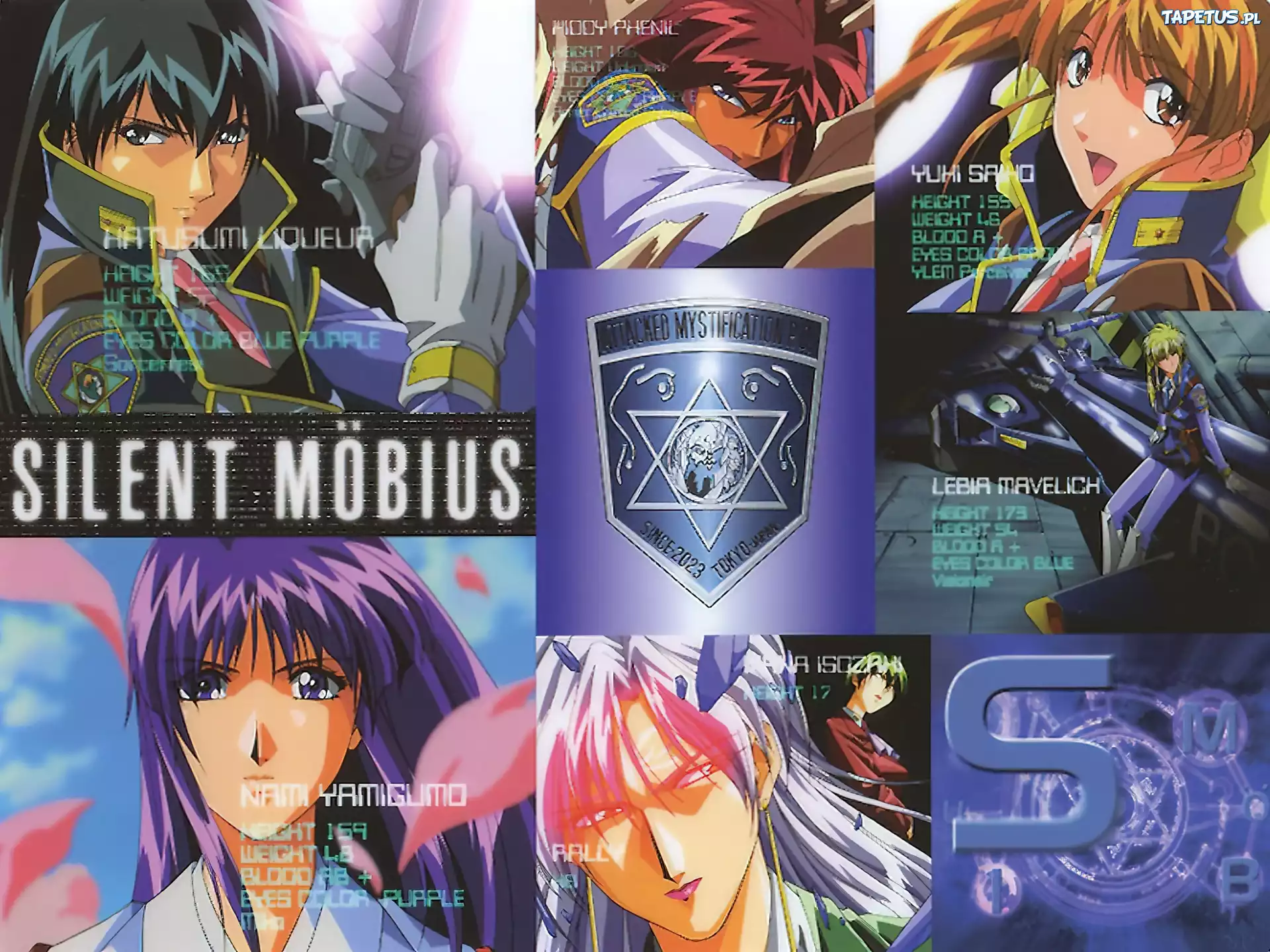 Silent Mobius, twarze, odznaka