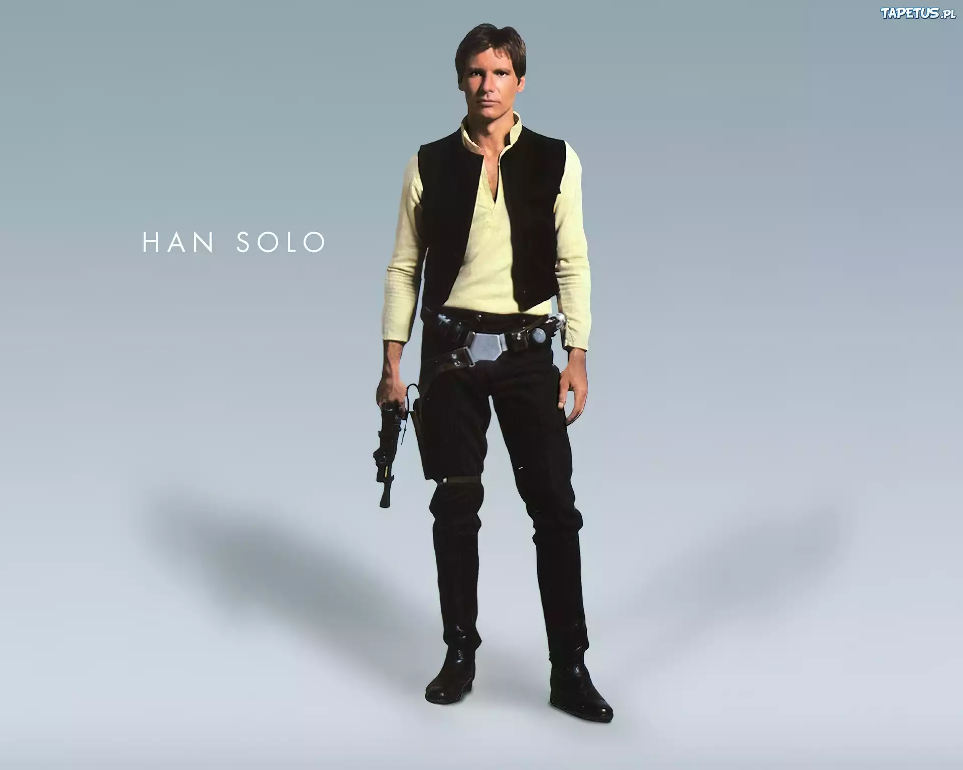 Star Wars, Harrison Ford, stoi, uzbrojony