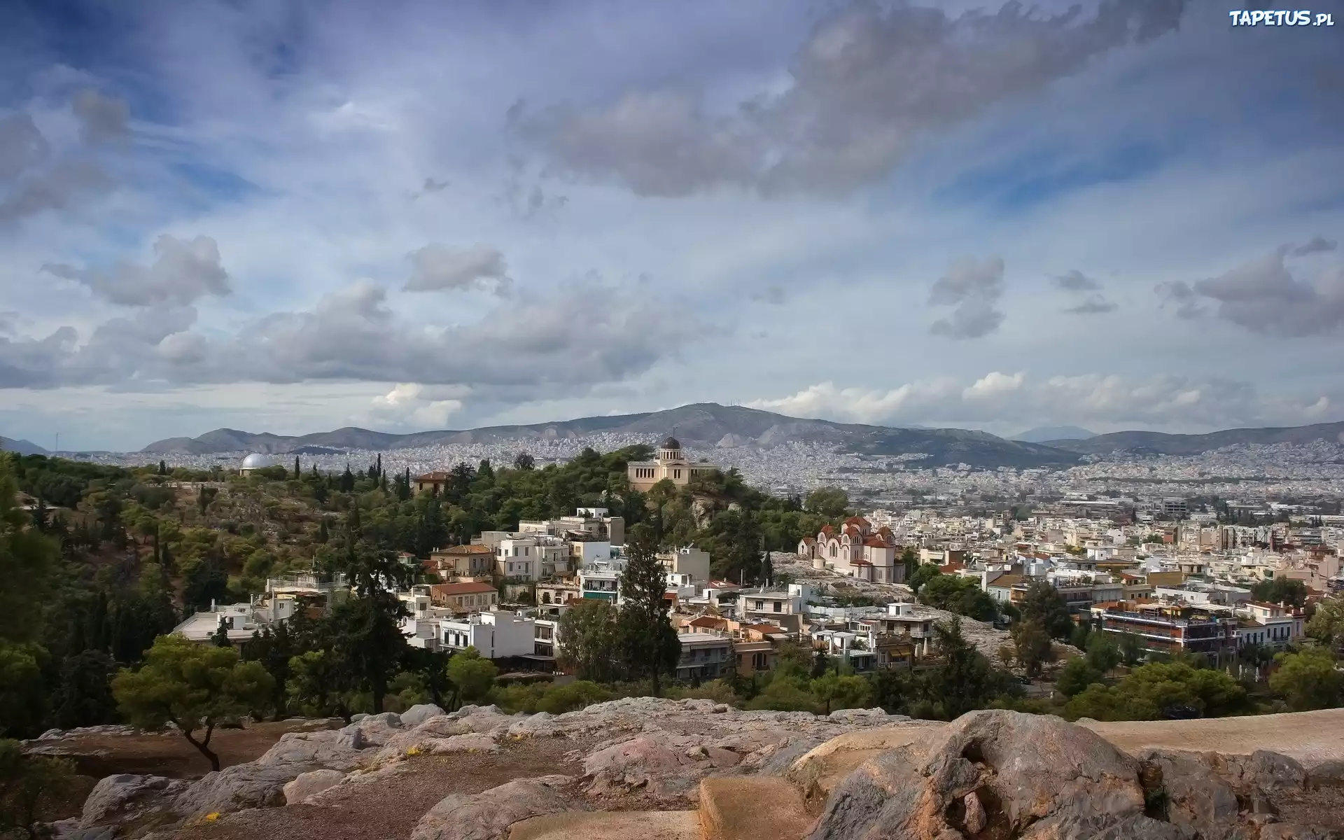 Panorama, Miasta, Ateny, Grecja