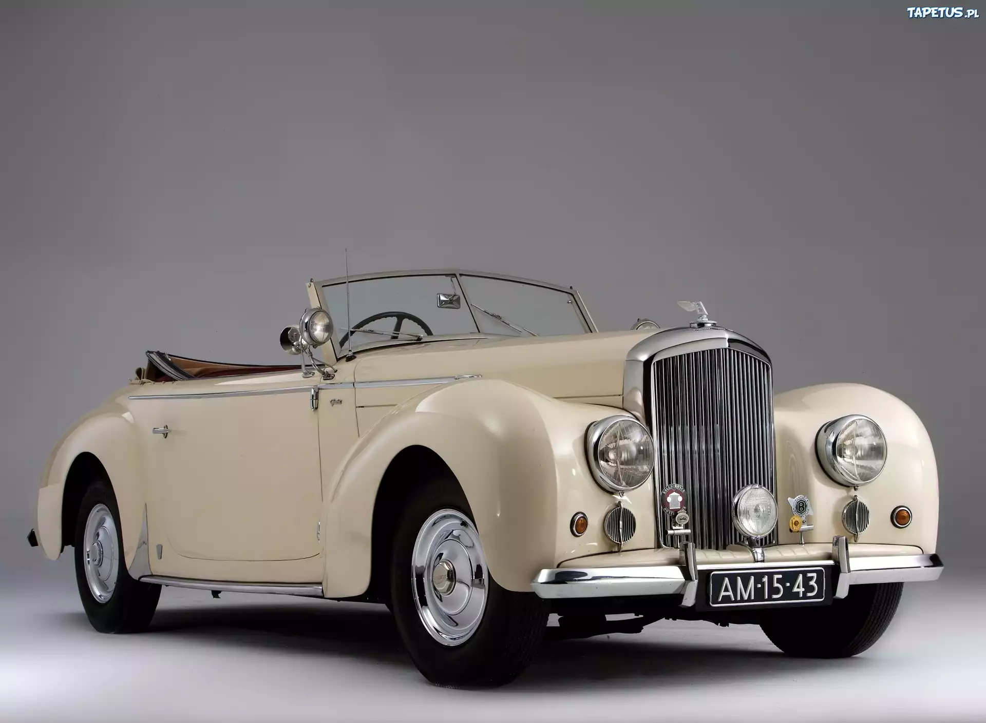 Kremowy, Bentley Mark VI, Zabytkowy, Kabriolet
