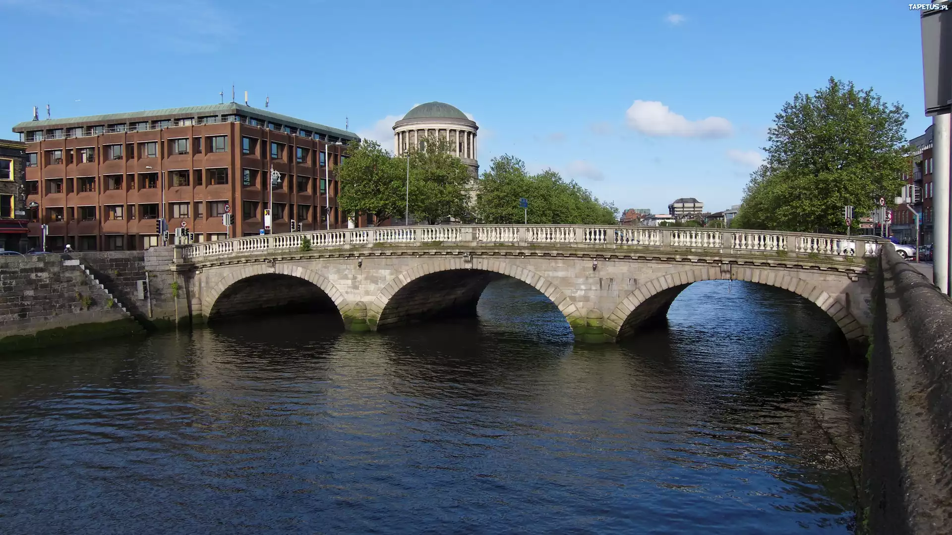 Most, Rzeka, Dom, Dublin, Irlandia