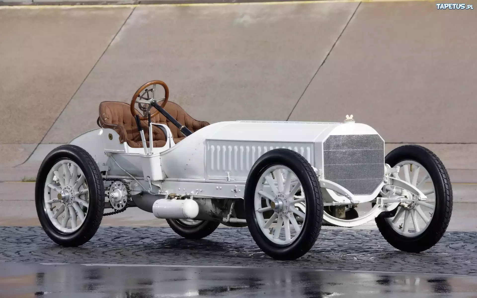 Biały, Mercedes 120 Hp, Klasyk, 1906 Rok