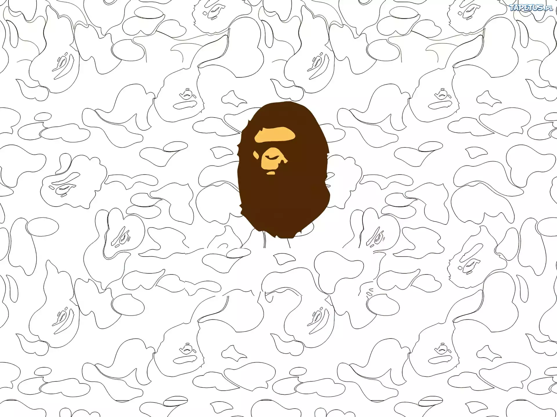 Bathing Ape, głowa, małpa