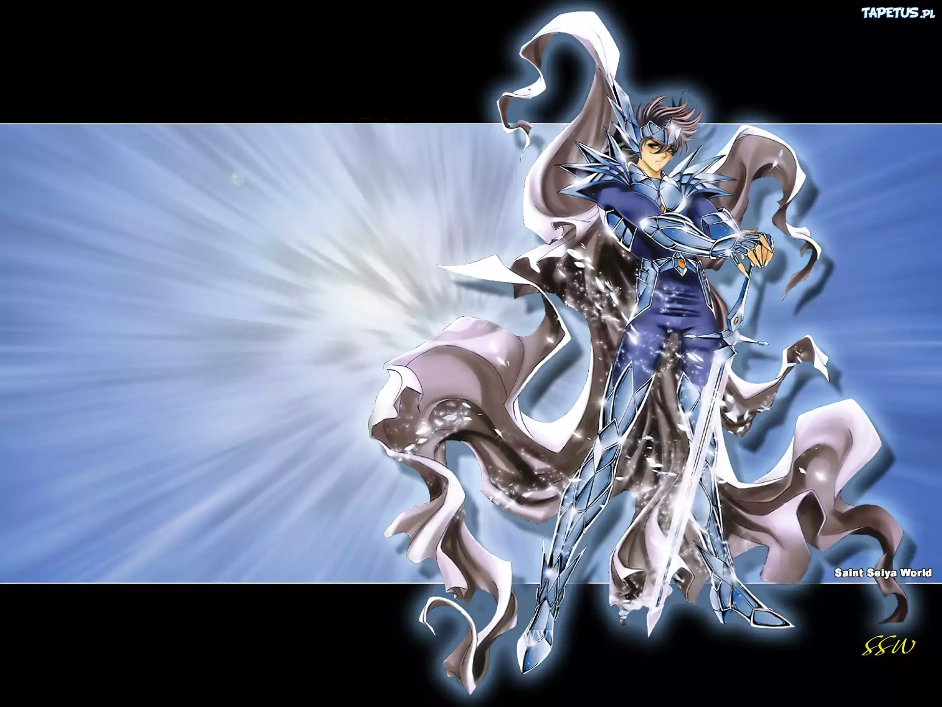 miecz, postać, szata, Saint Seiya