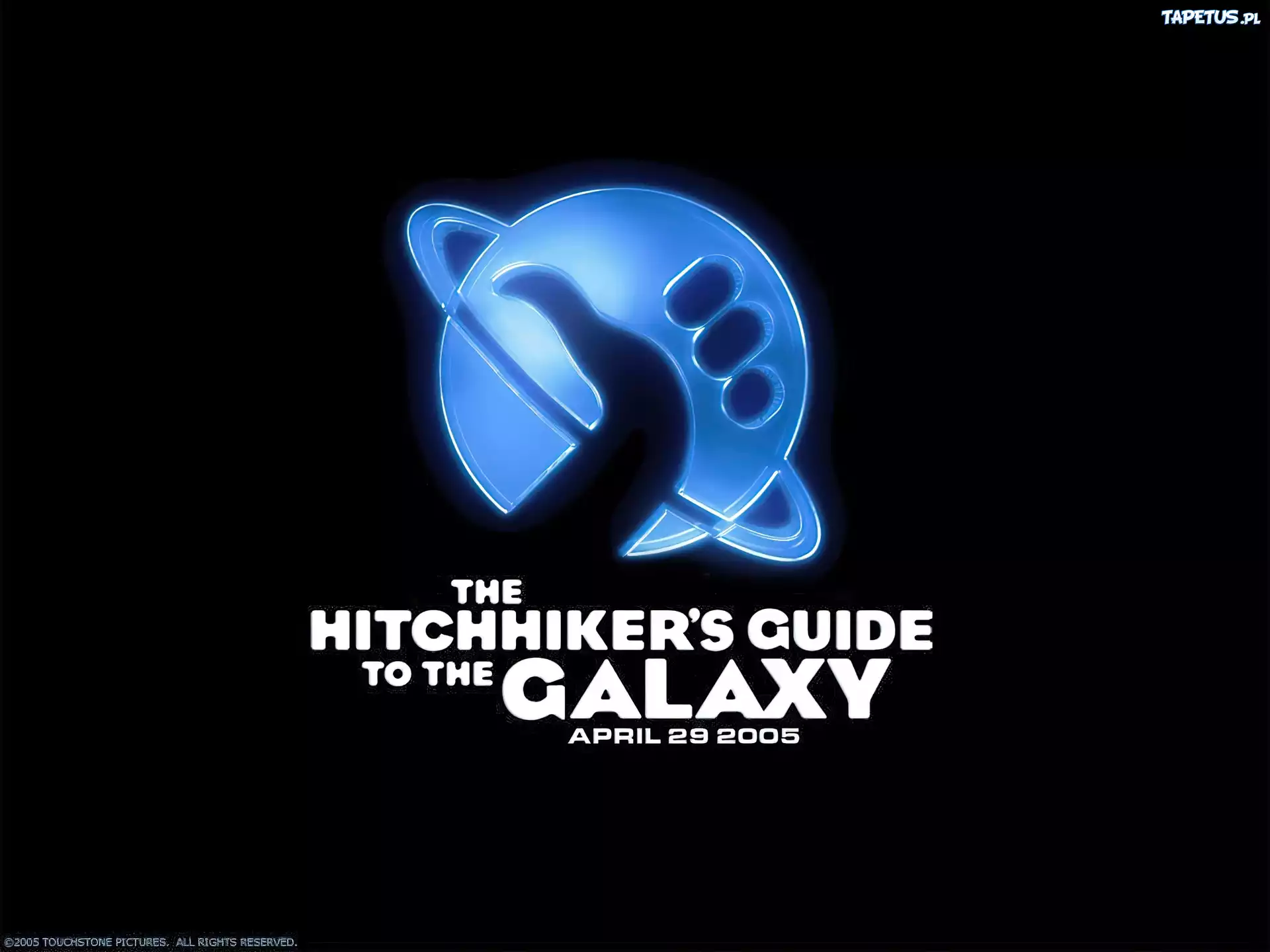 Hitchhikers Guide To The Galaxy, napis, kciuk