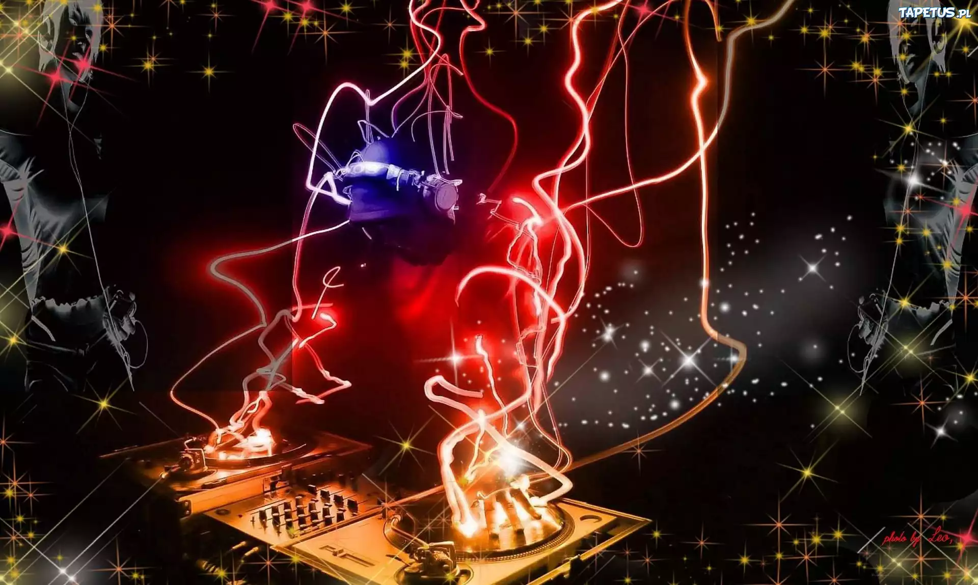 Światło, Grafika, Postać, Disc Jockey
