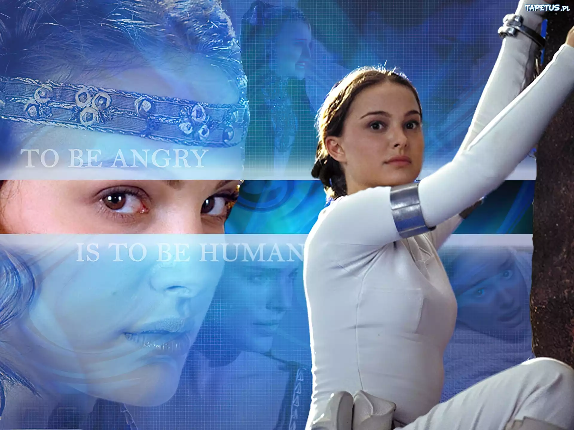 Natalie Portman, Star Wars, Kobieta, Twarz, Kajdanki