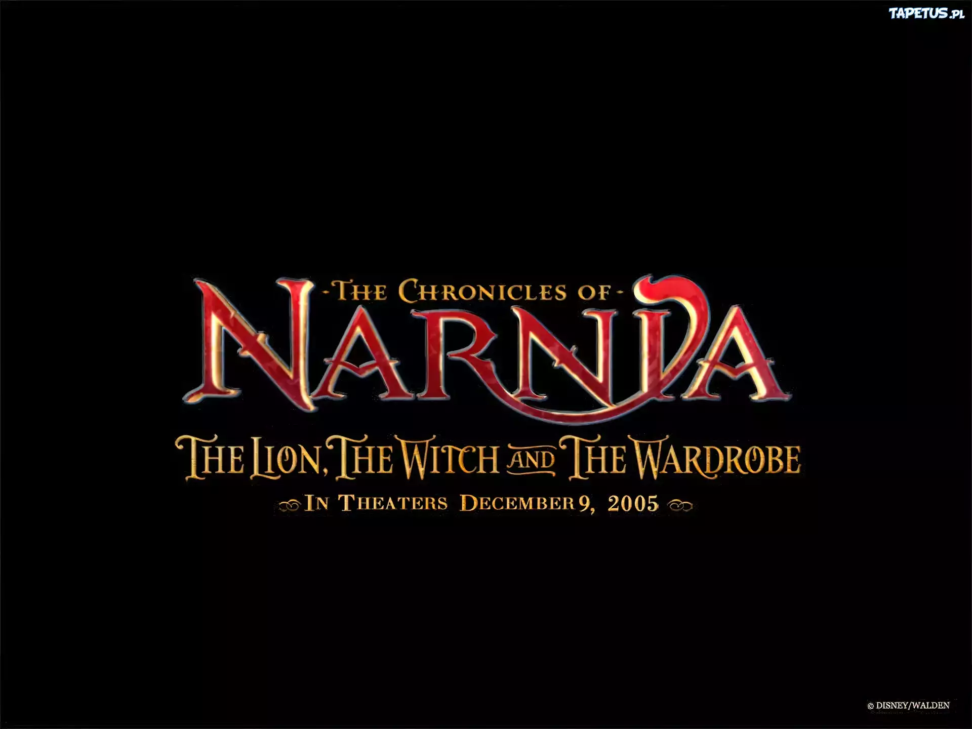The Chronicles Of Narnia, npis, czarne tło