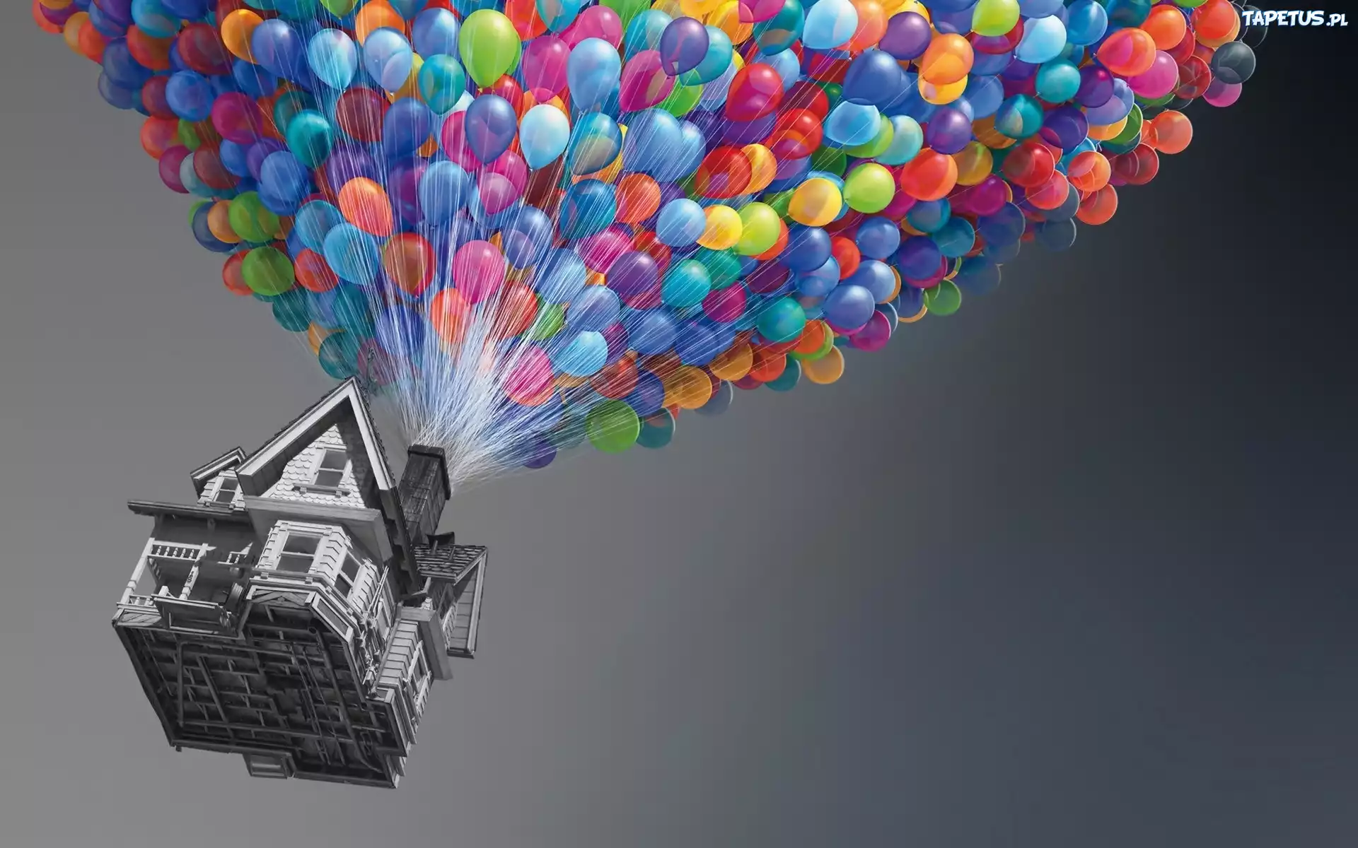 Dom, Kolorowe, Balony