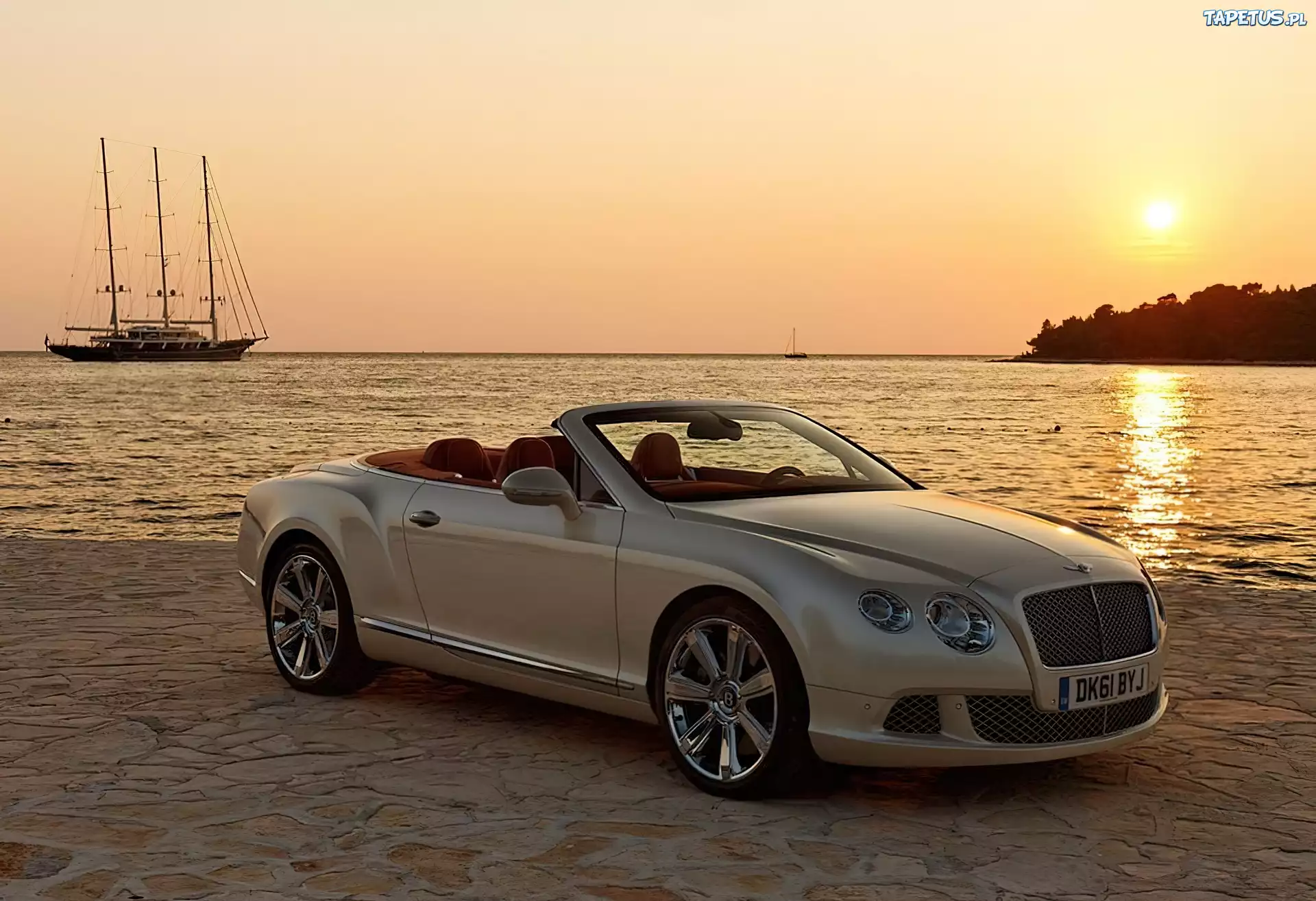Bentley Continental GTC, Srebrny, Kabriolet