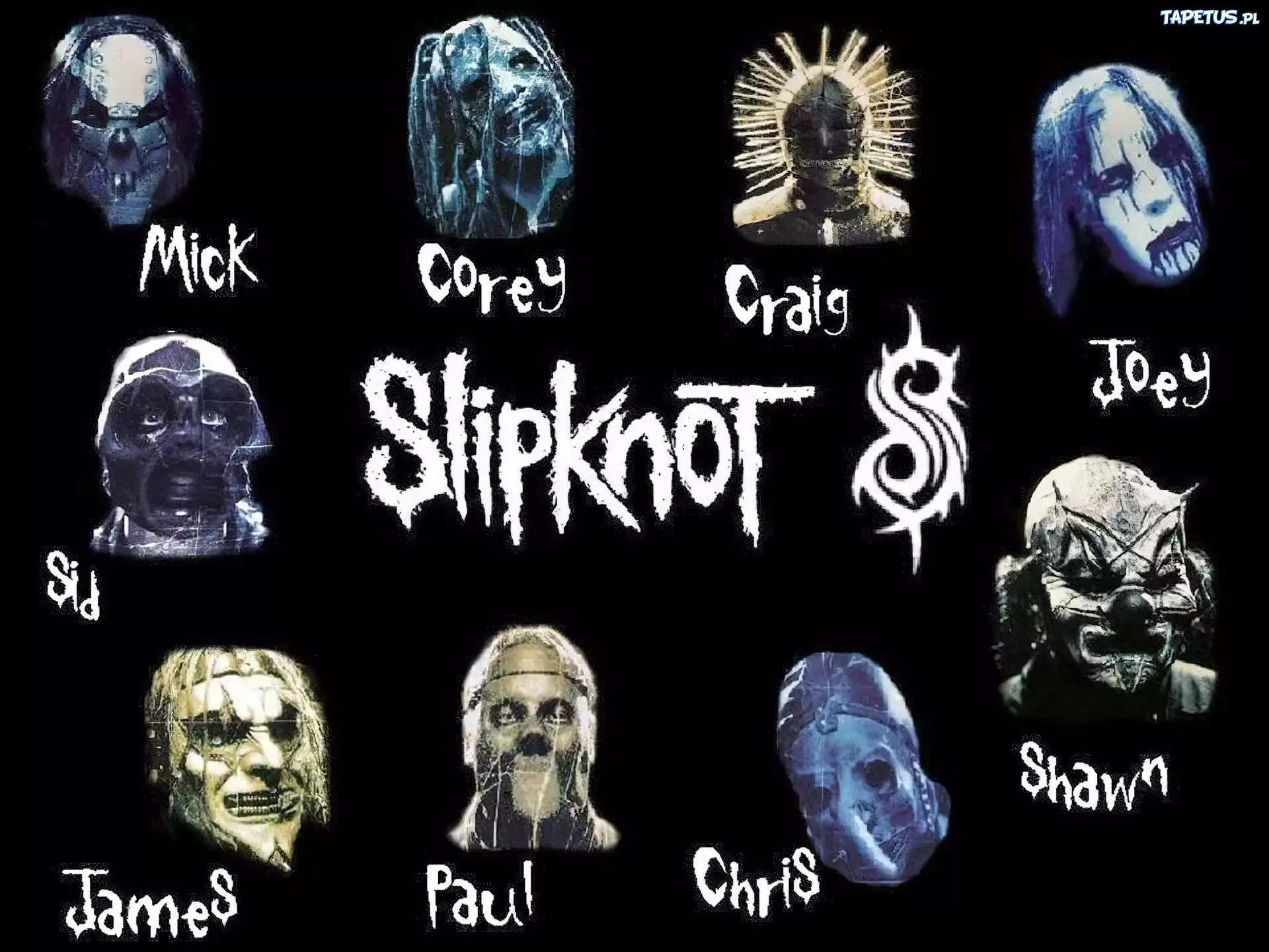 Slipknot,twarze, zespół, imiona