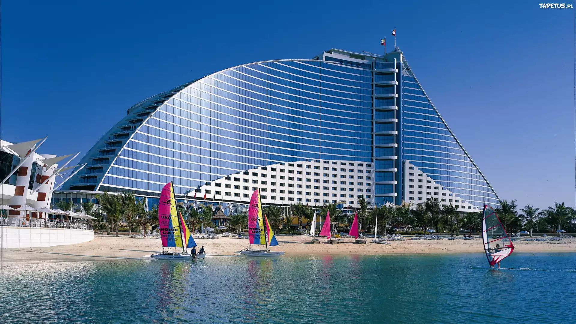 Hotel, Jumeirah, Dubaj, Łódki