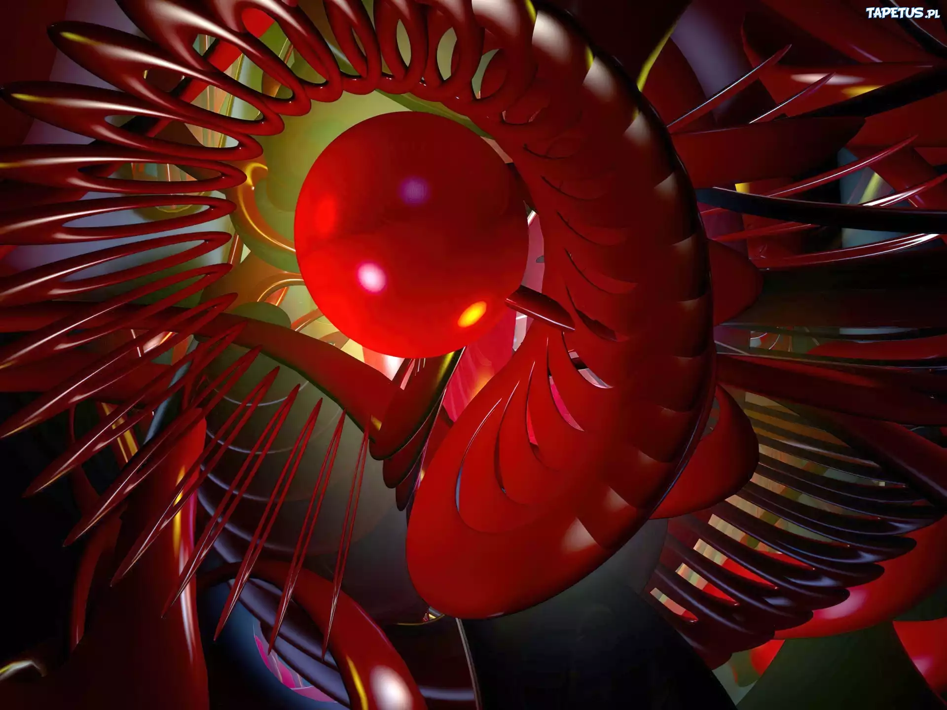 Abstrakcja, Spirala, Kulka, Fractalius