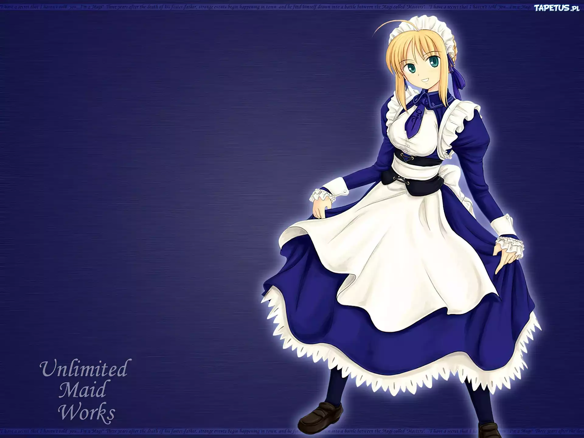 Fate Stay Night, kobieta, suknia, gosposia