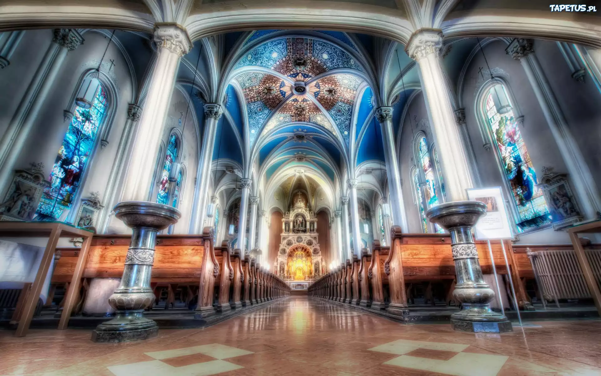 Kościół, Wnętrze, HDR