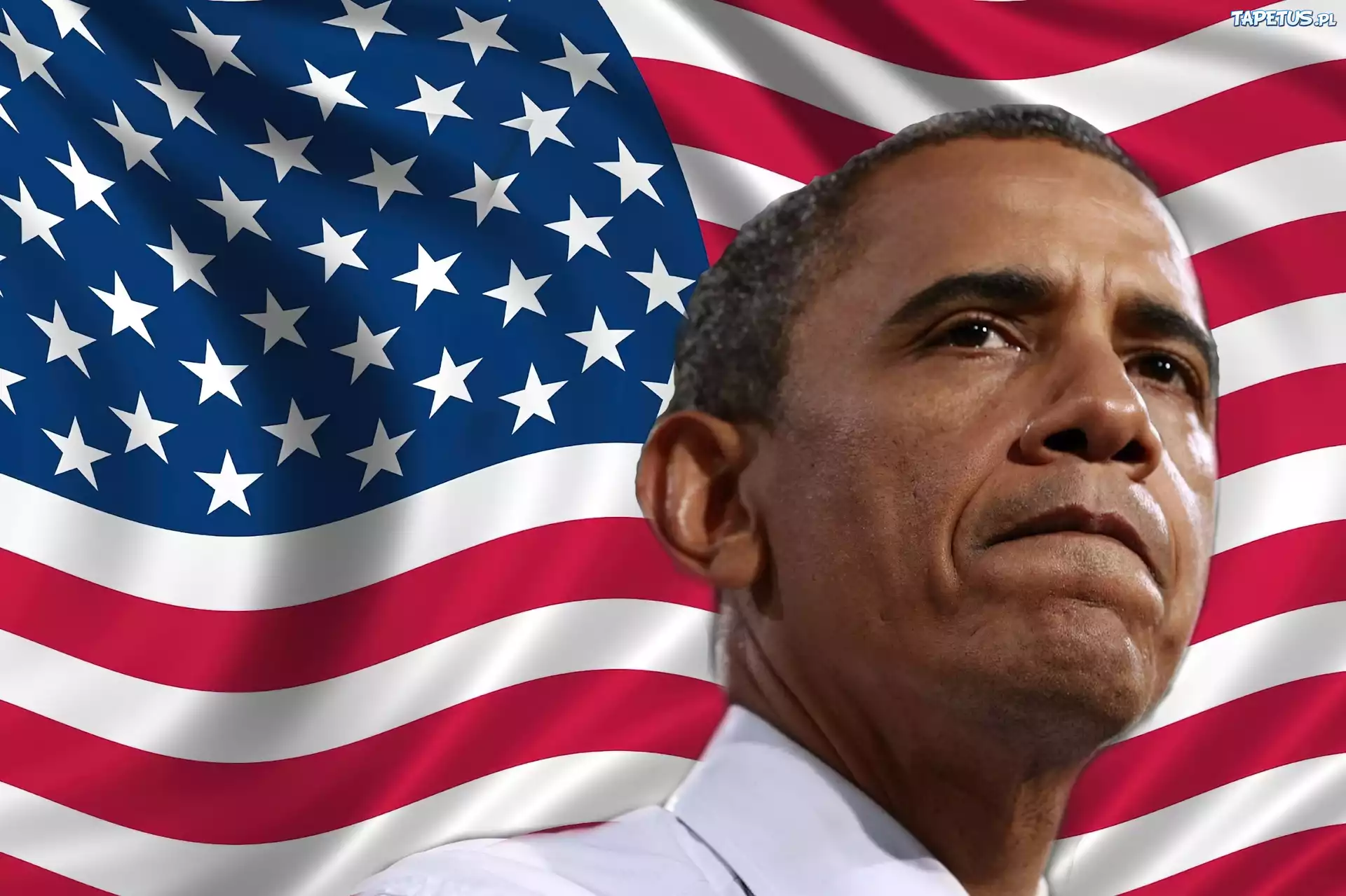 Barack Obama, Prezydent, Stany Zjednoczone, Flaga