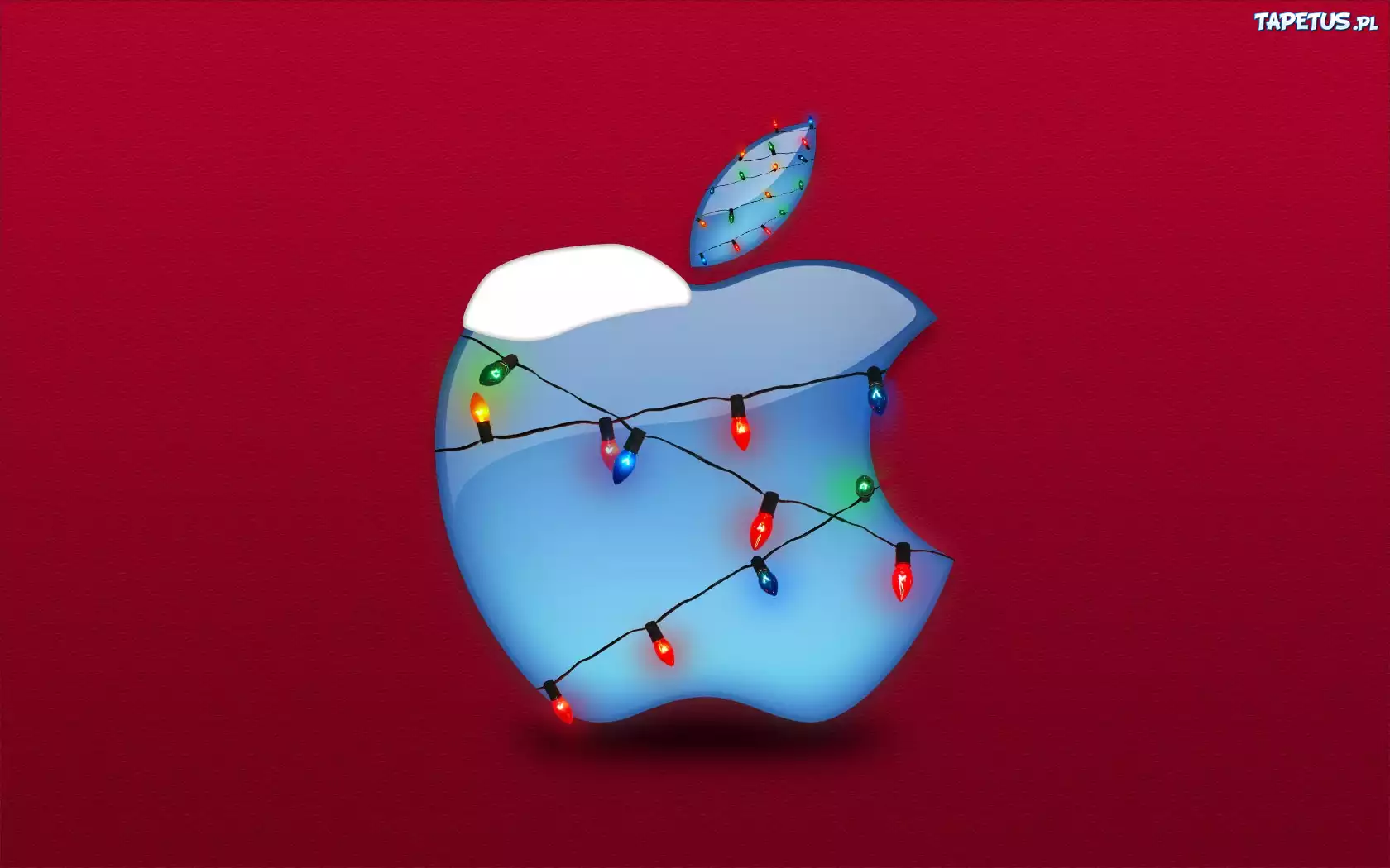 Zimowe, Logo, Apple, Lampki