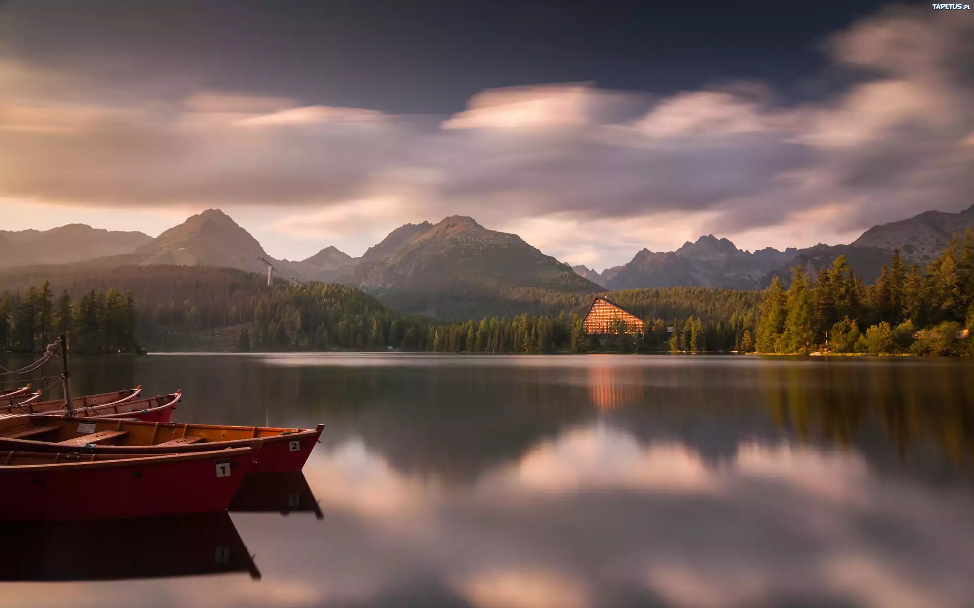 Słowacja, Góry, Tatry, Łódki