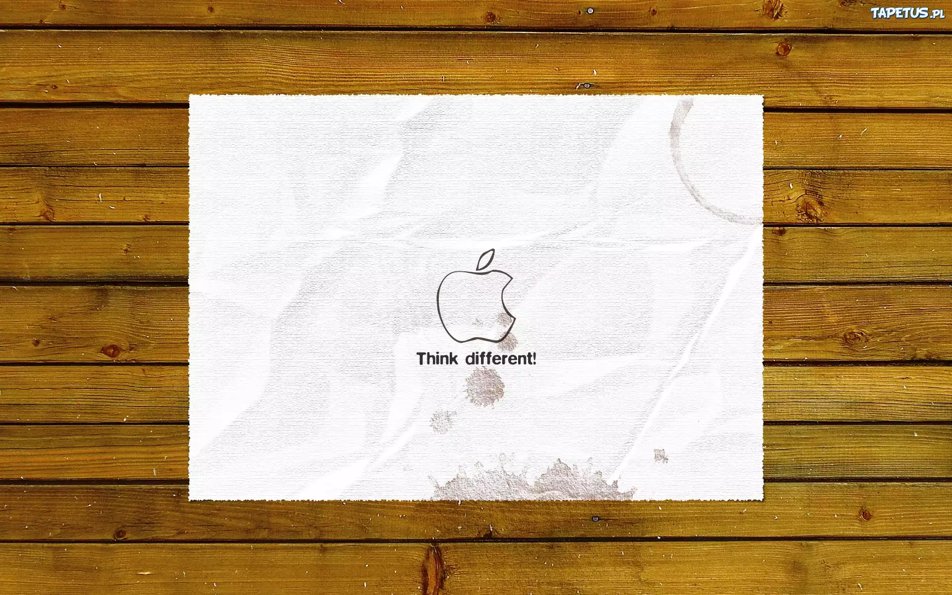 Apple, Logo, Podkładka, Plamy, Napis