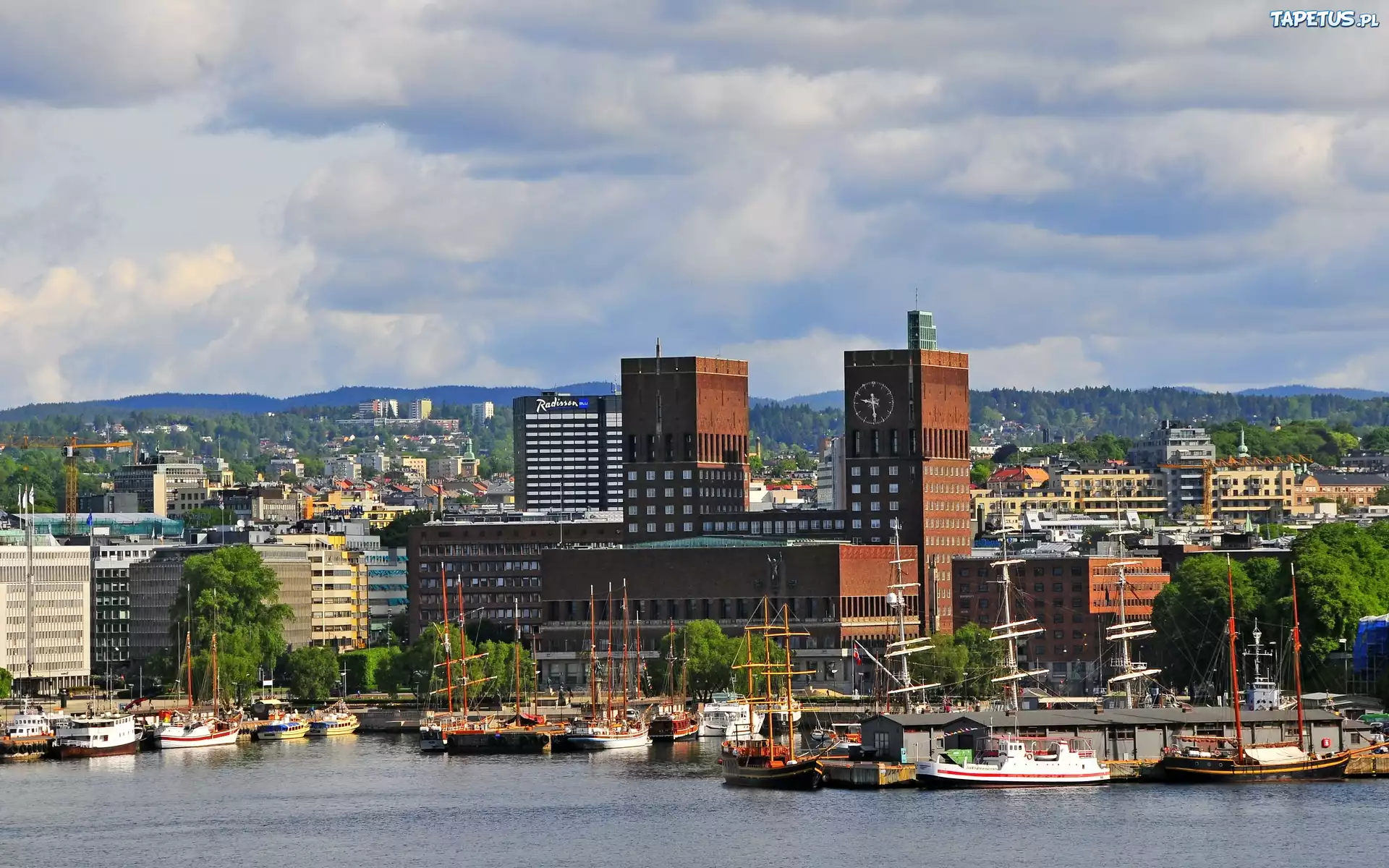 Miasto, W, Norwegi, Żaglowce