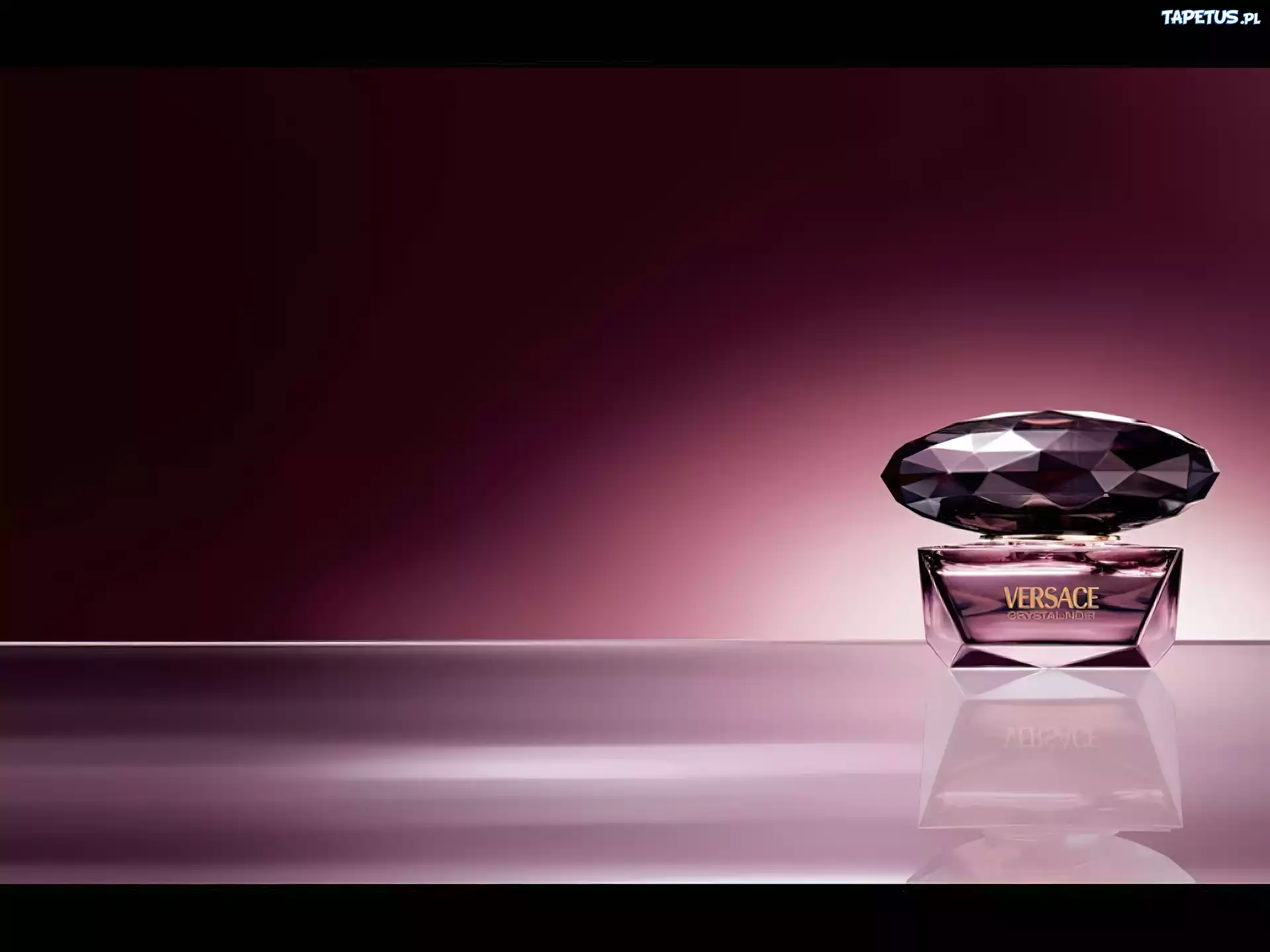 Versace, flakon, perfumy, fiolet, crystal, noir