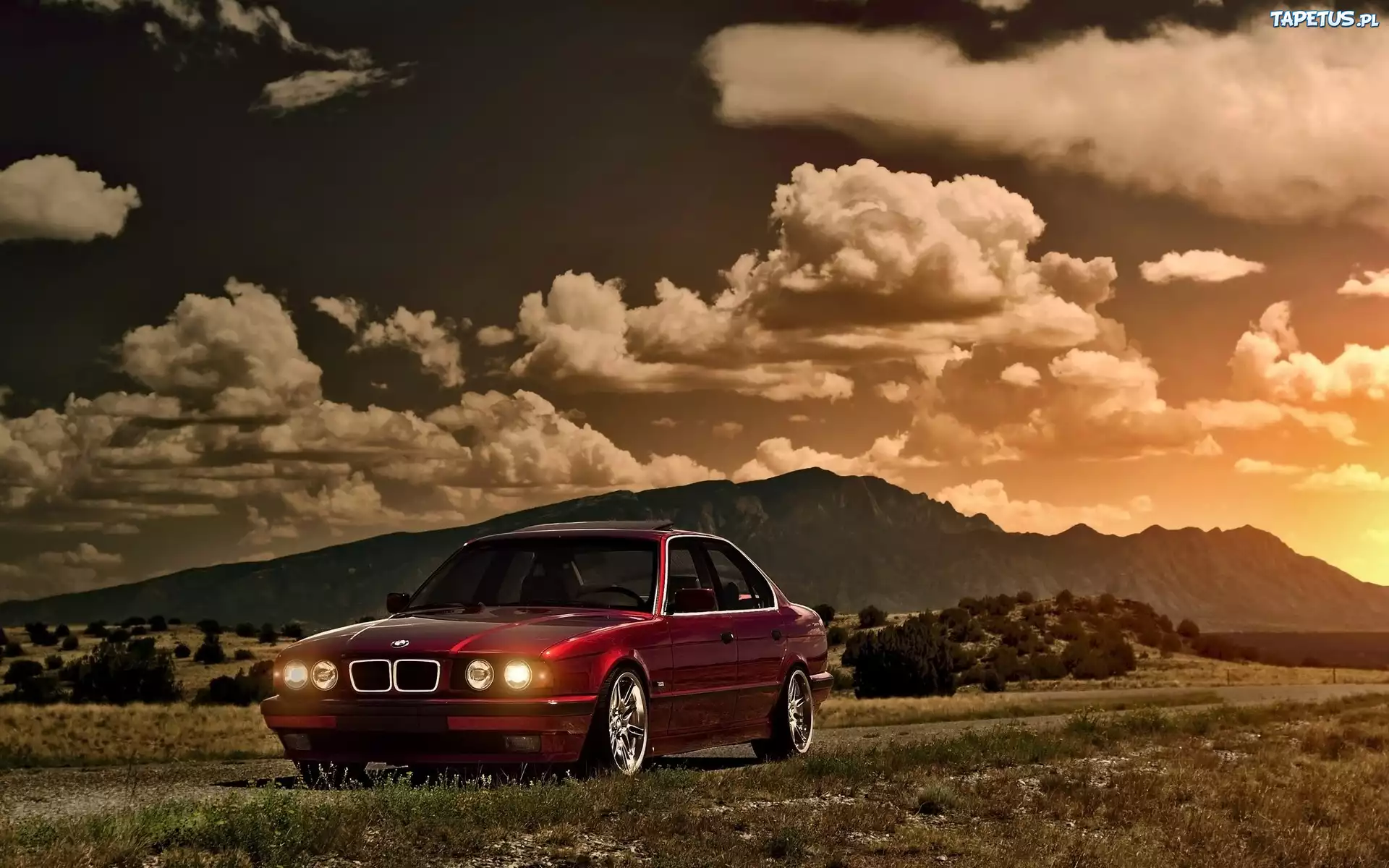 Góry, Chmury, Bordowe, Bmw