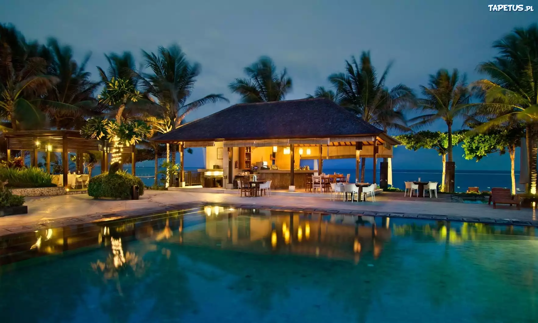 Hotel, Khama, Bali, Indonezja, Palmy