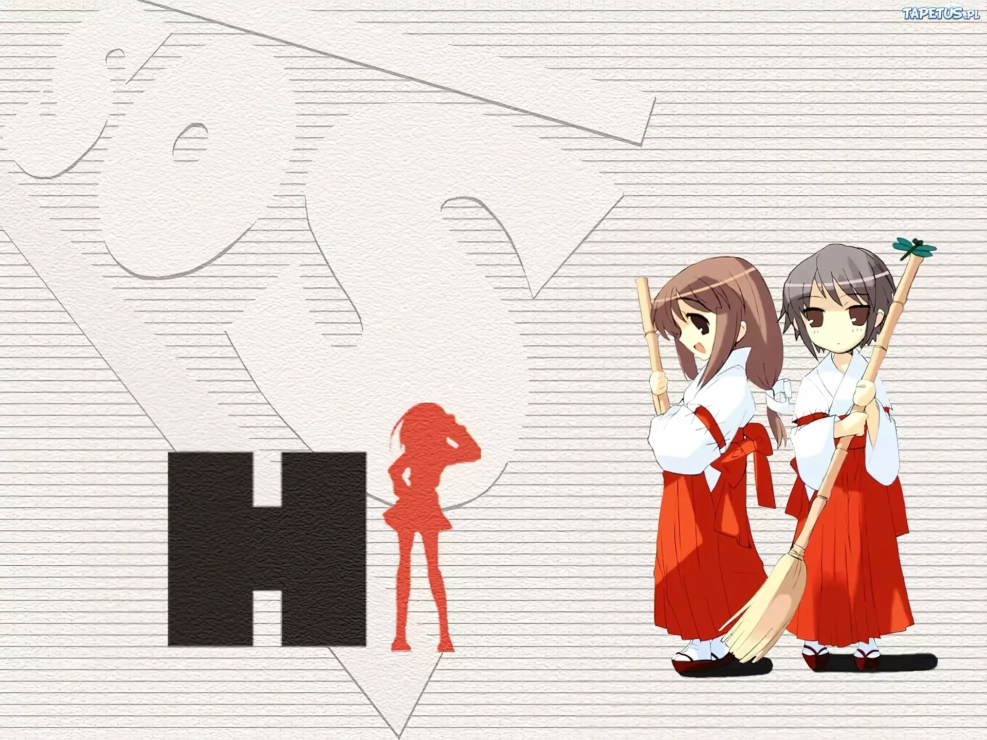 Suzumiya Haruhi No Yuuutsu, miotła, spódnica
