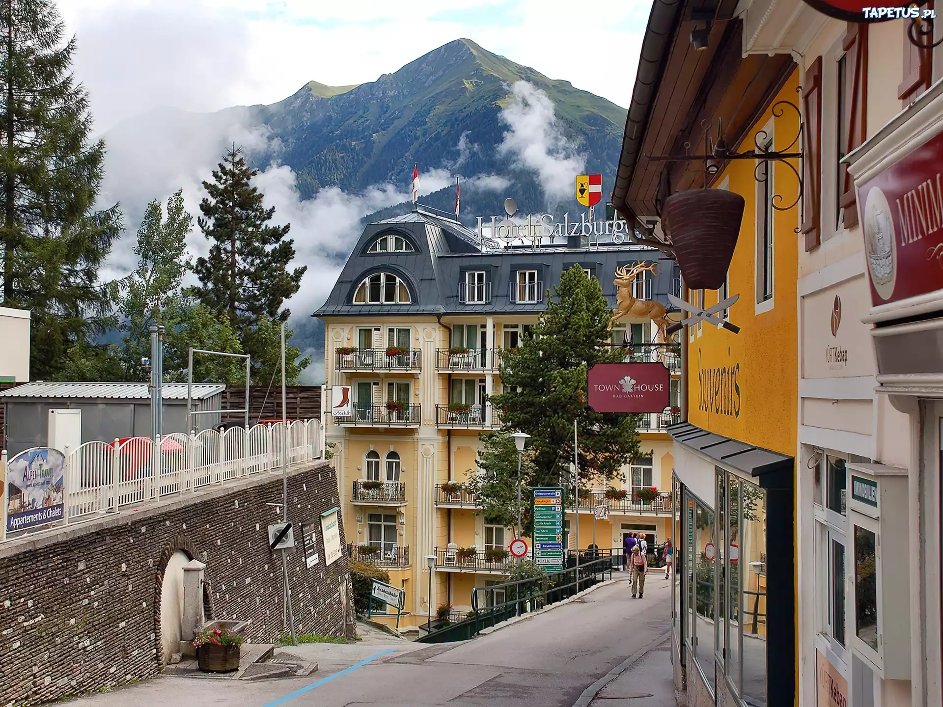 Hotel, Uliczka, Bad Gastein, Austria