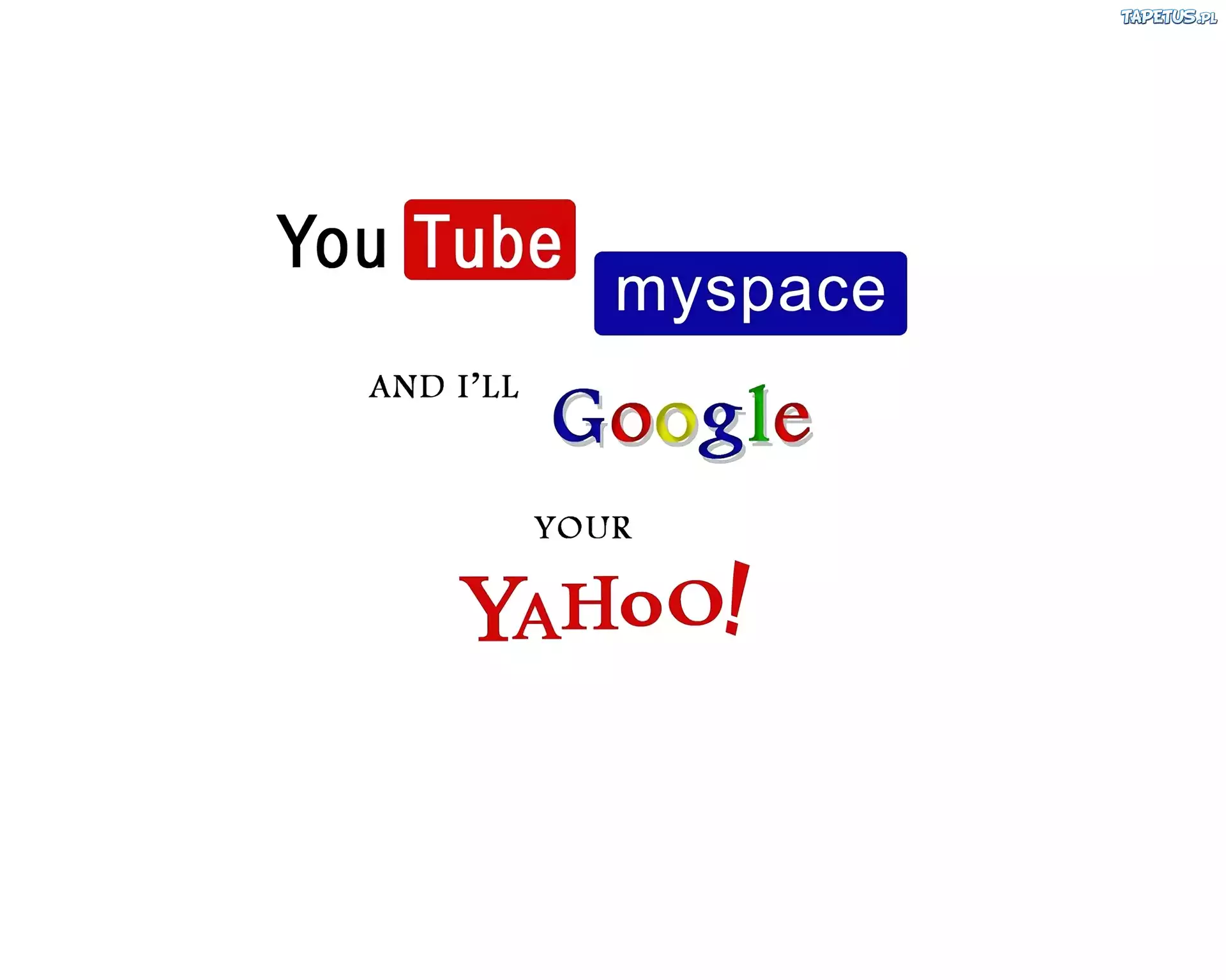 YouTube, Myspace, Google, Yahoo!, Logo