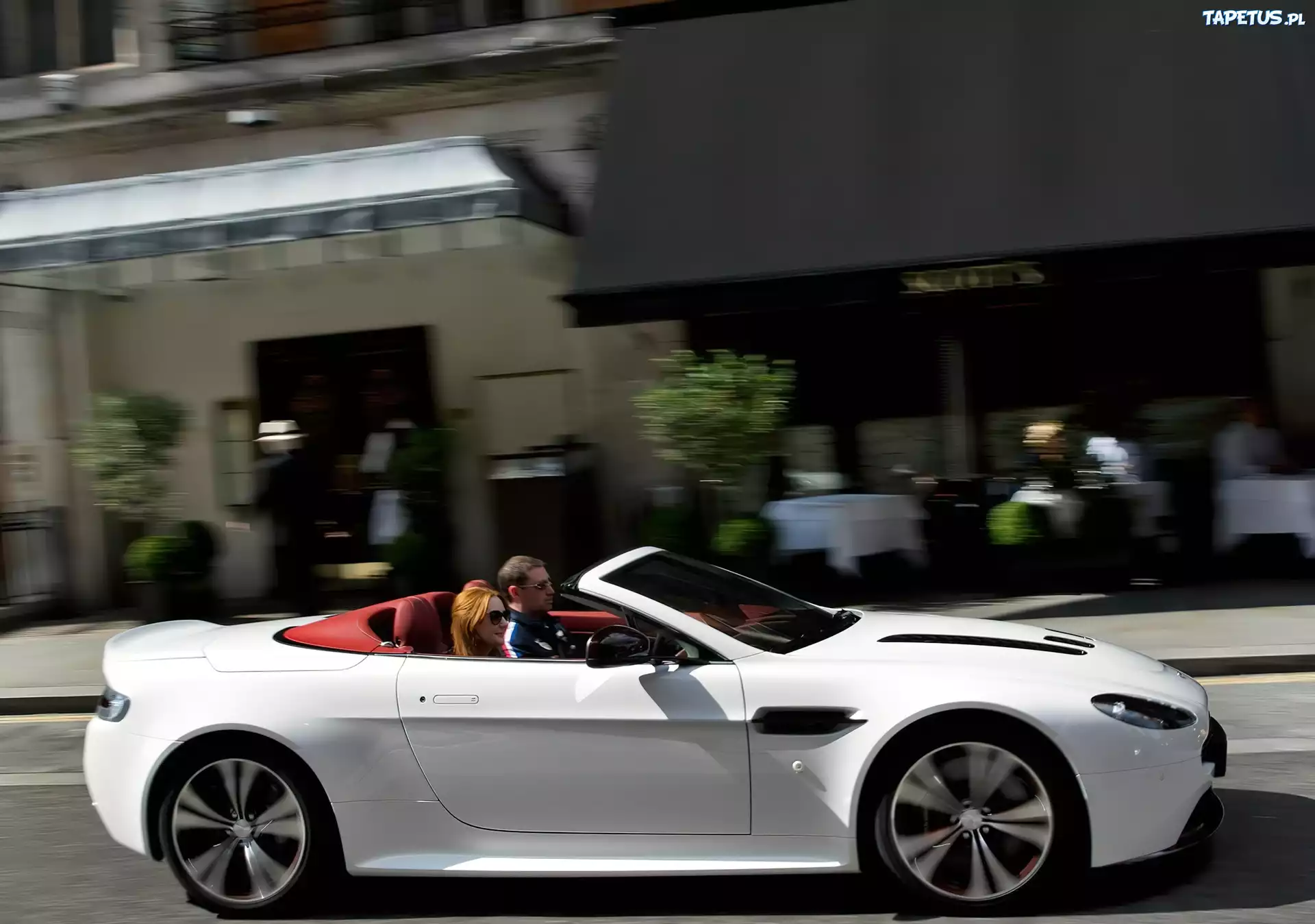 Biały, Aston Martin, V12, Vantage