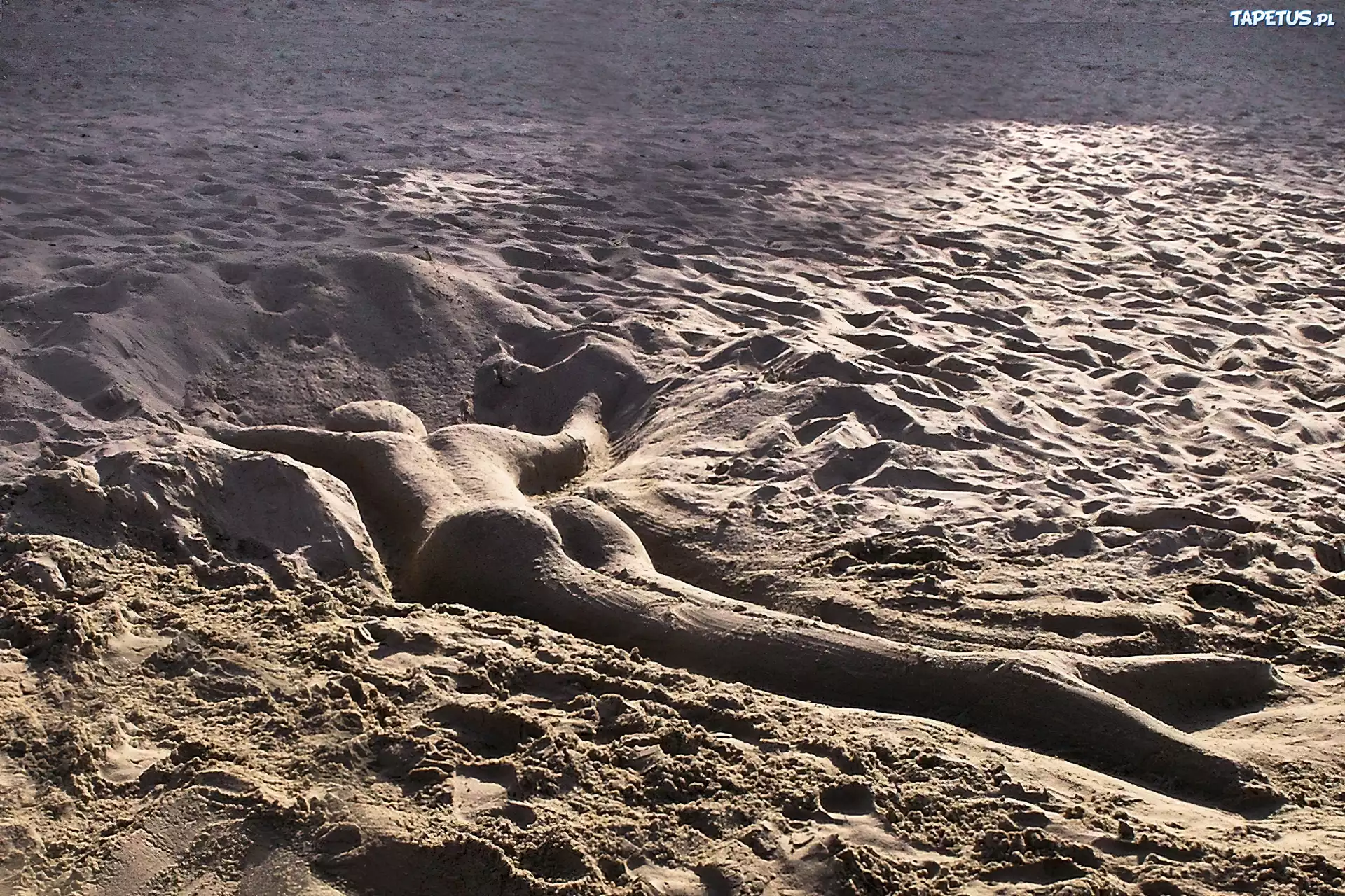 Plaża, Syrena, Z, Piasku