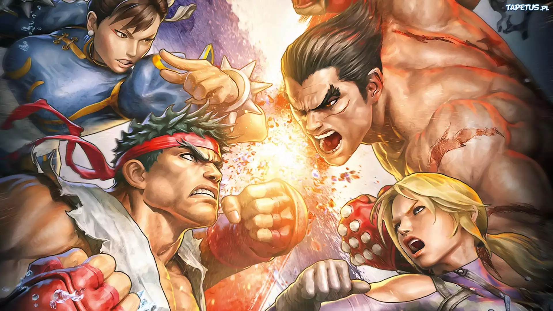 Ryu, Chun-Li, Nina Williams, Kazuya Mishima