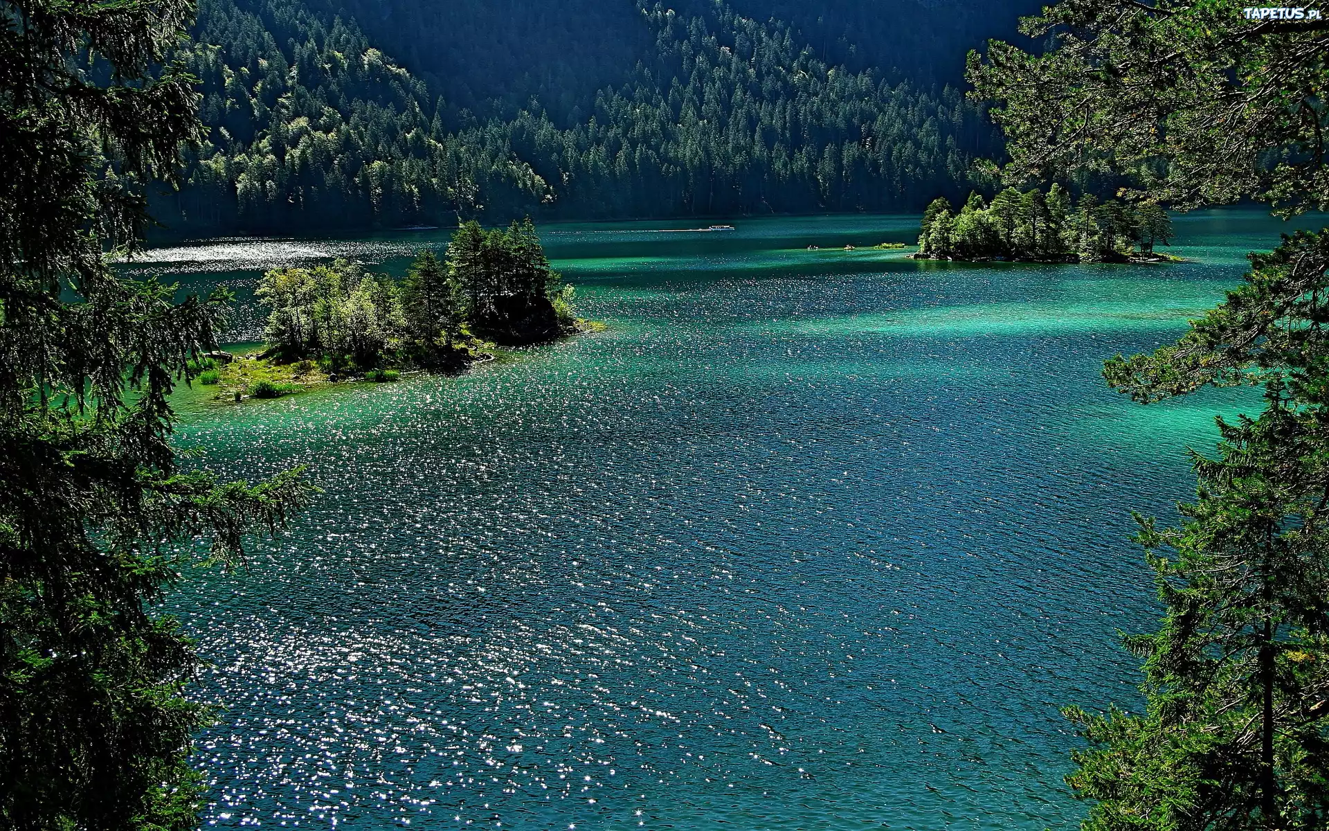 Jezioro, Lasy, Grainau, Bawaria