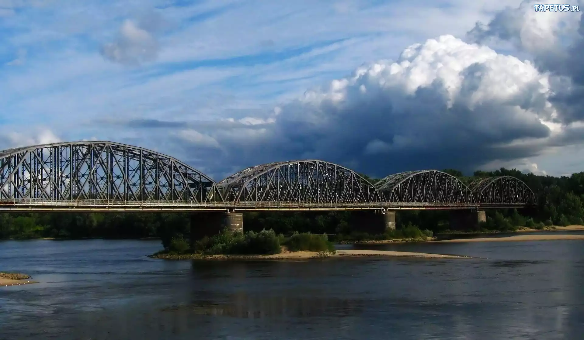 Most, Toruń, Rzeka, Chmury