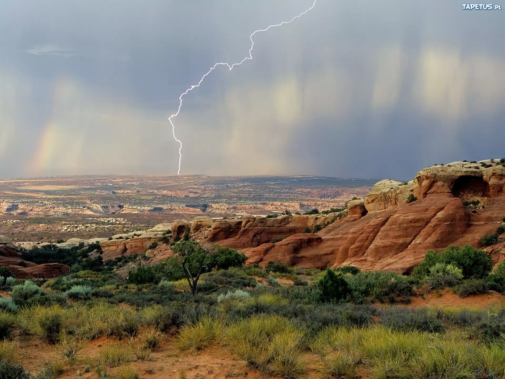 Błyskawica, Arches National Park, Utah
