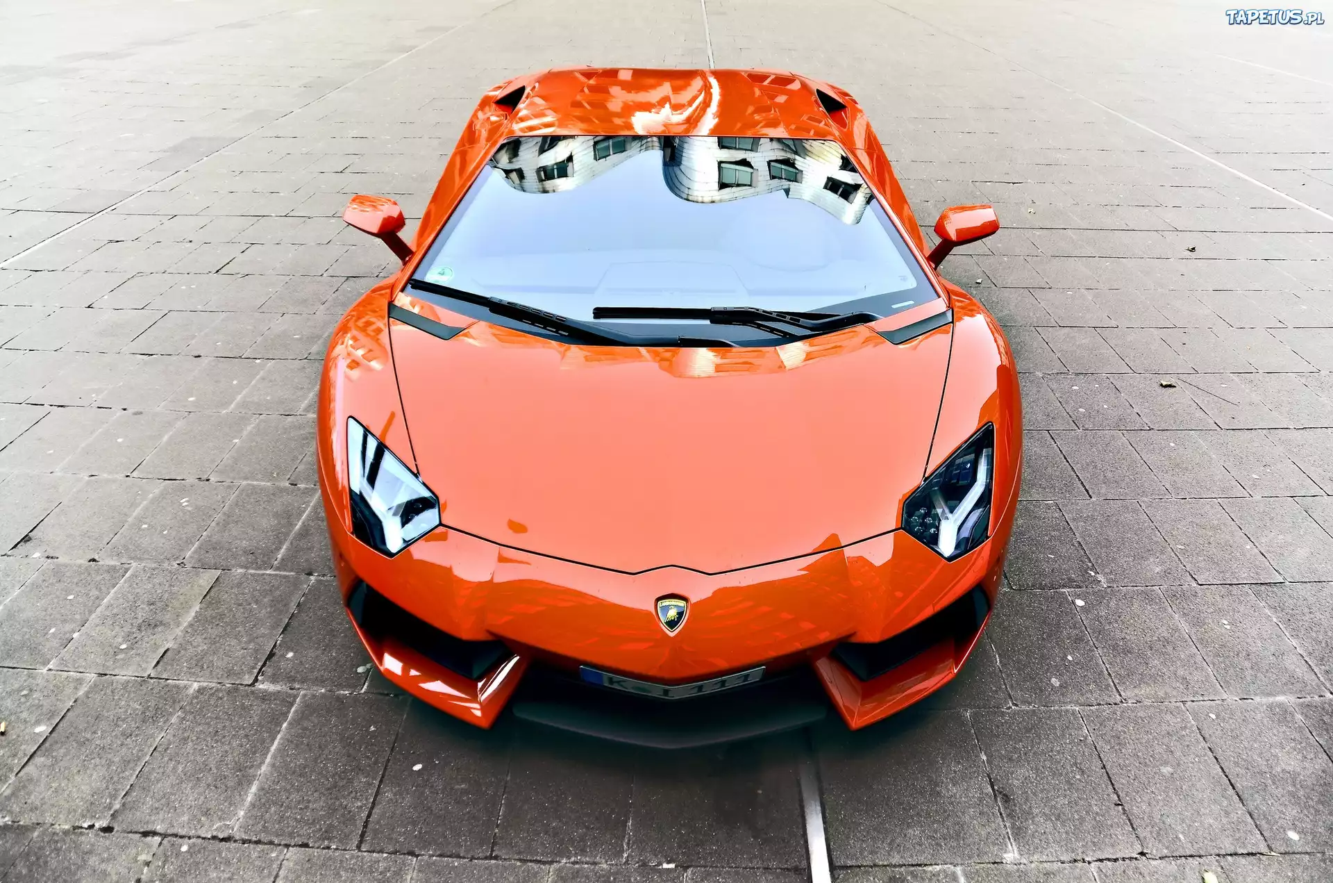 Lamborghini, Aventador, Światła, Szyba