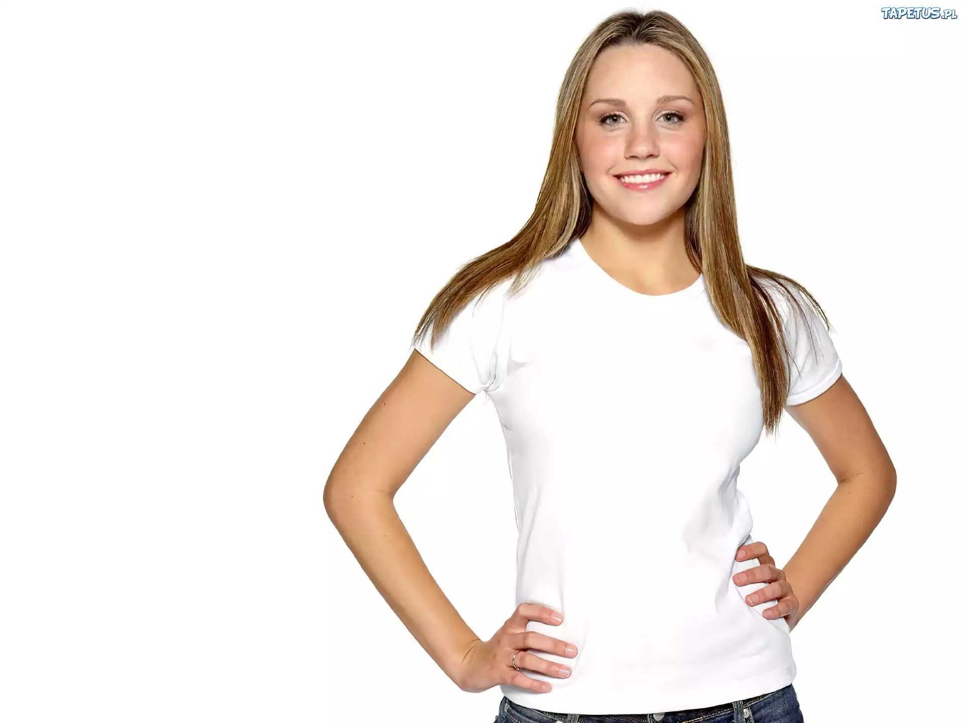 Amanda Bynes, Biały, T-Shirt