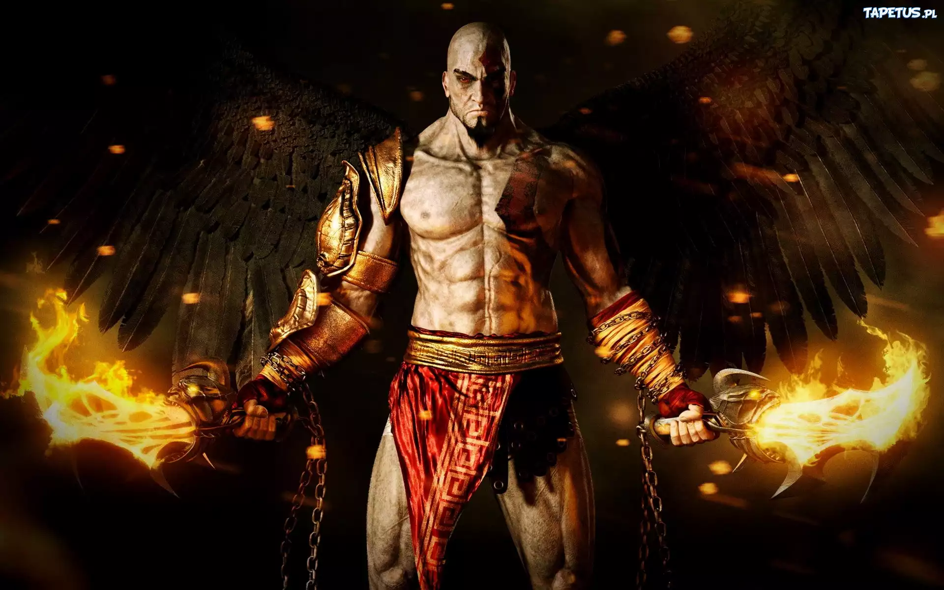 Wojownik, Skrzydła, Miecze, God Of War